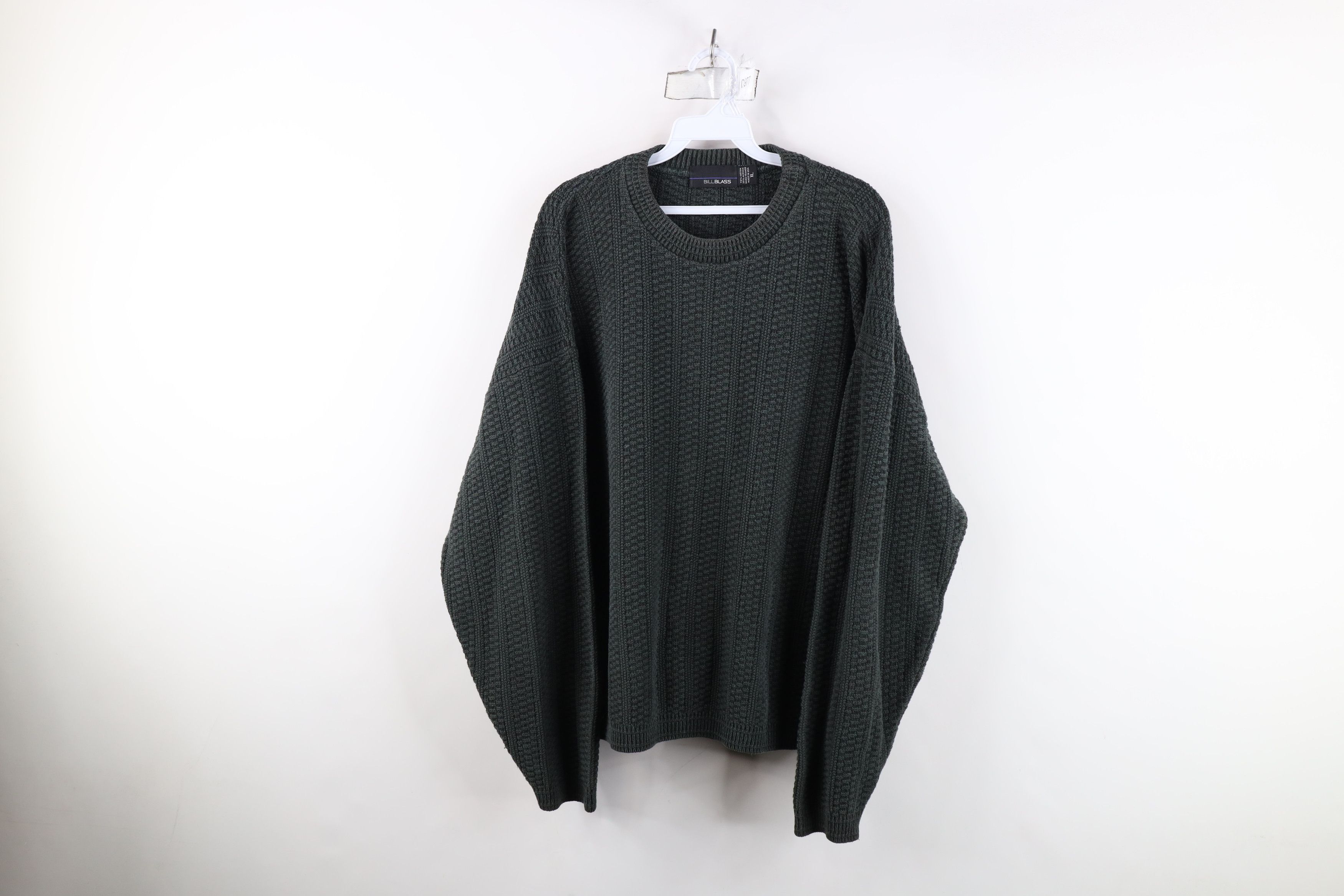 Vintage Vintage 90s Streetwear Textured Knit Sweater Green USA Size US XL / EU 56 / 4 - 1 Thumbnail