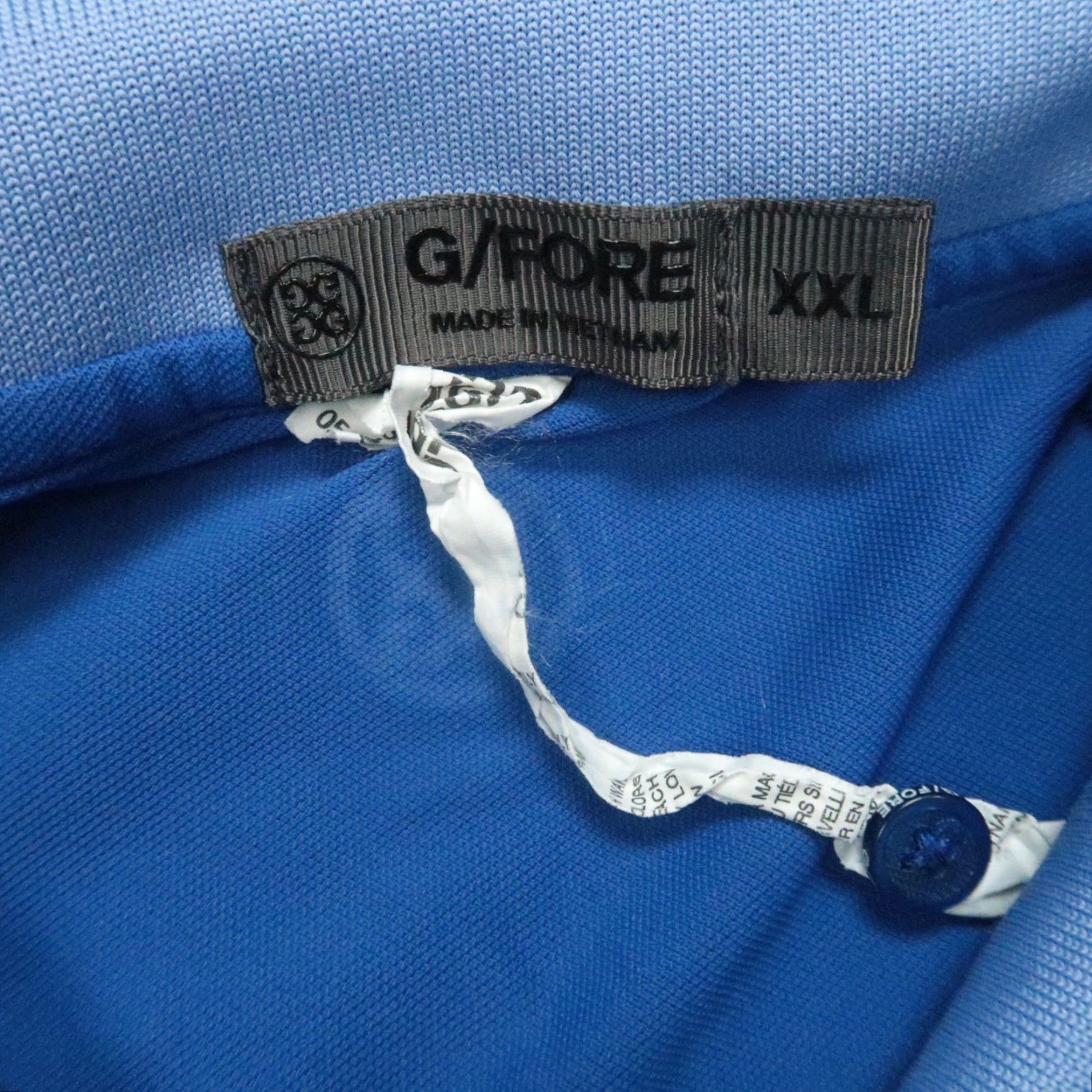 G/FORE G/Fore Shirt Men XXL Blue Performance Golf Polo Short Sleeve Ringer Canyon Creek Shirt Polo Size US XXL / EU 58 / 5 - 3 Thumbnail