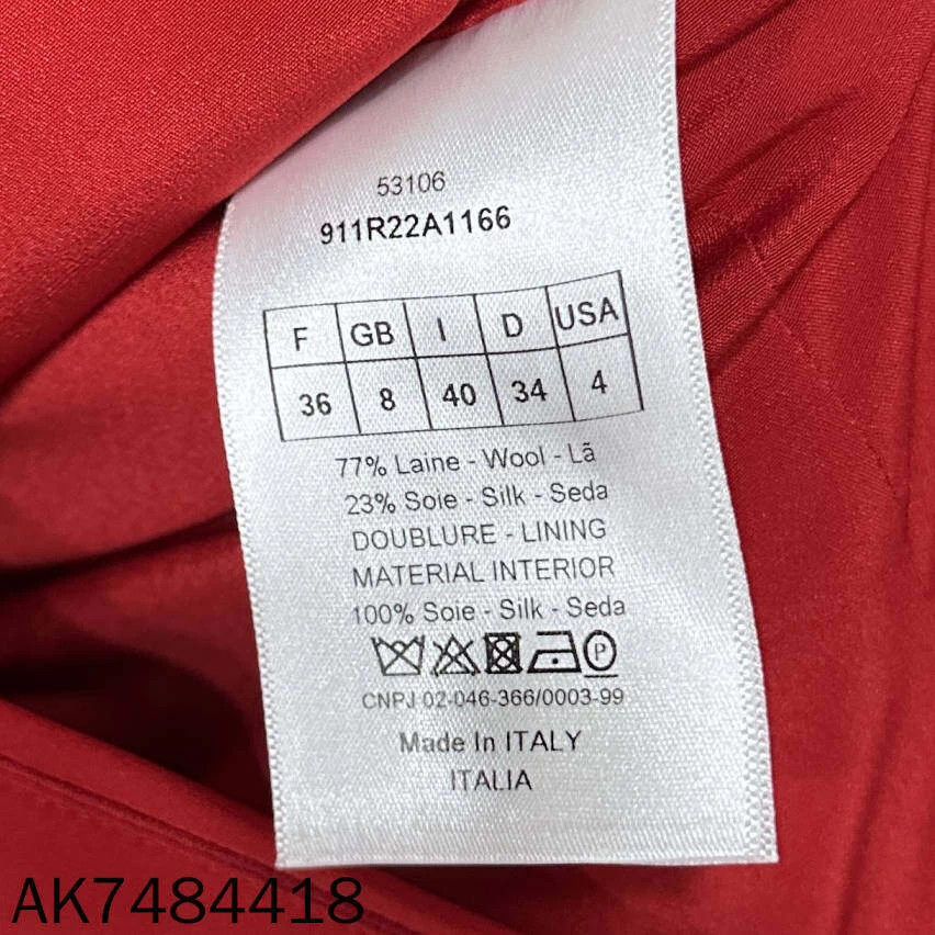 Dior Dior Red Waist-Cinched Dress FR 36 Size XS / US 0-2 / IT 36-38 - 4 Thumbnail