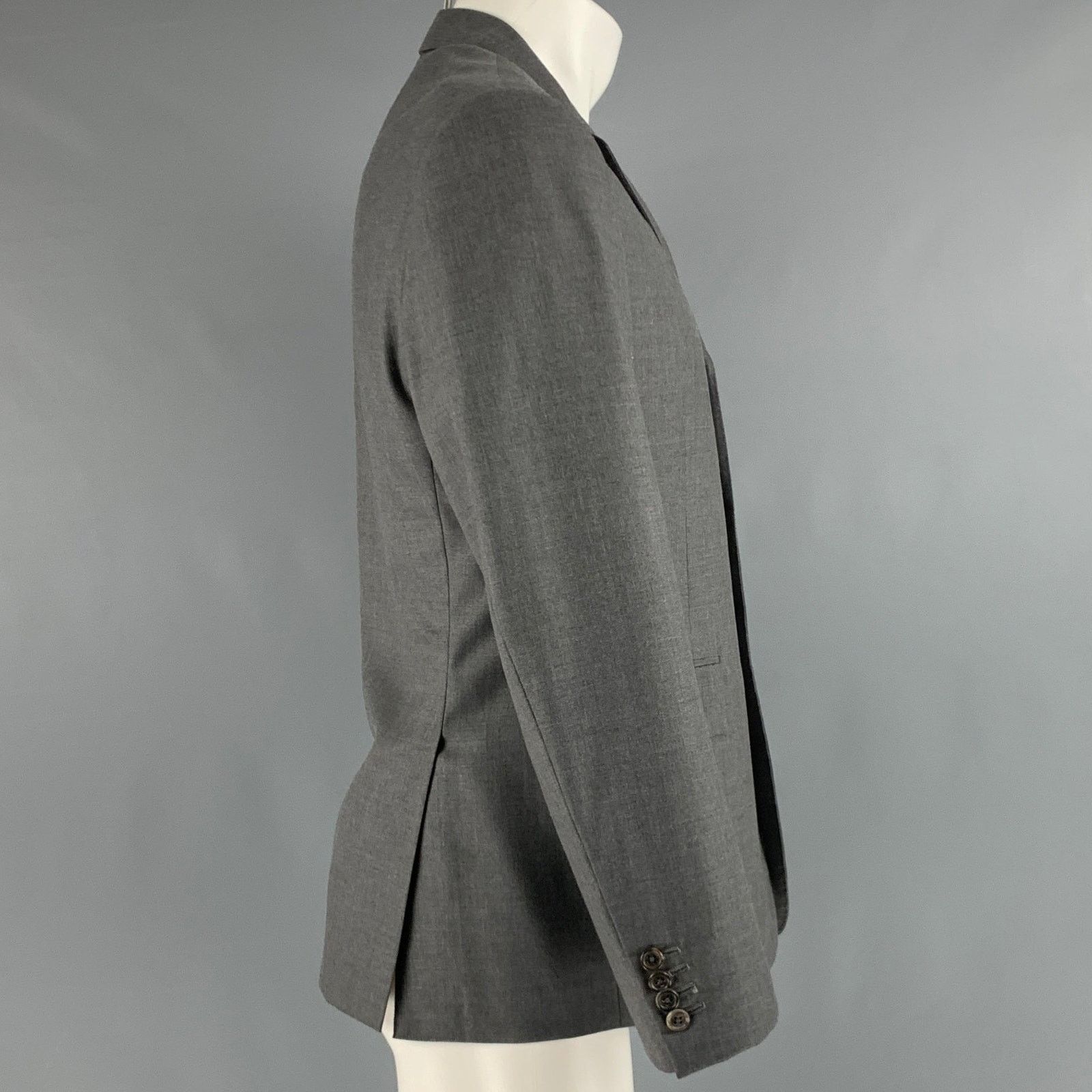 Thom Browne THOM BROWNE Size 40 Grey Tweed 3 button Sport Coat Size 40R - 2 Thumbnail
