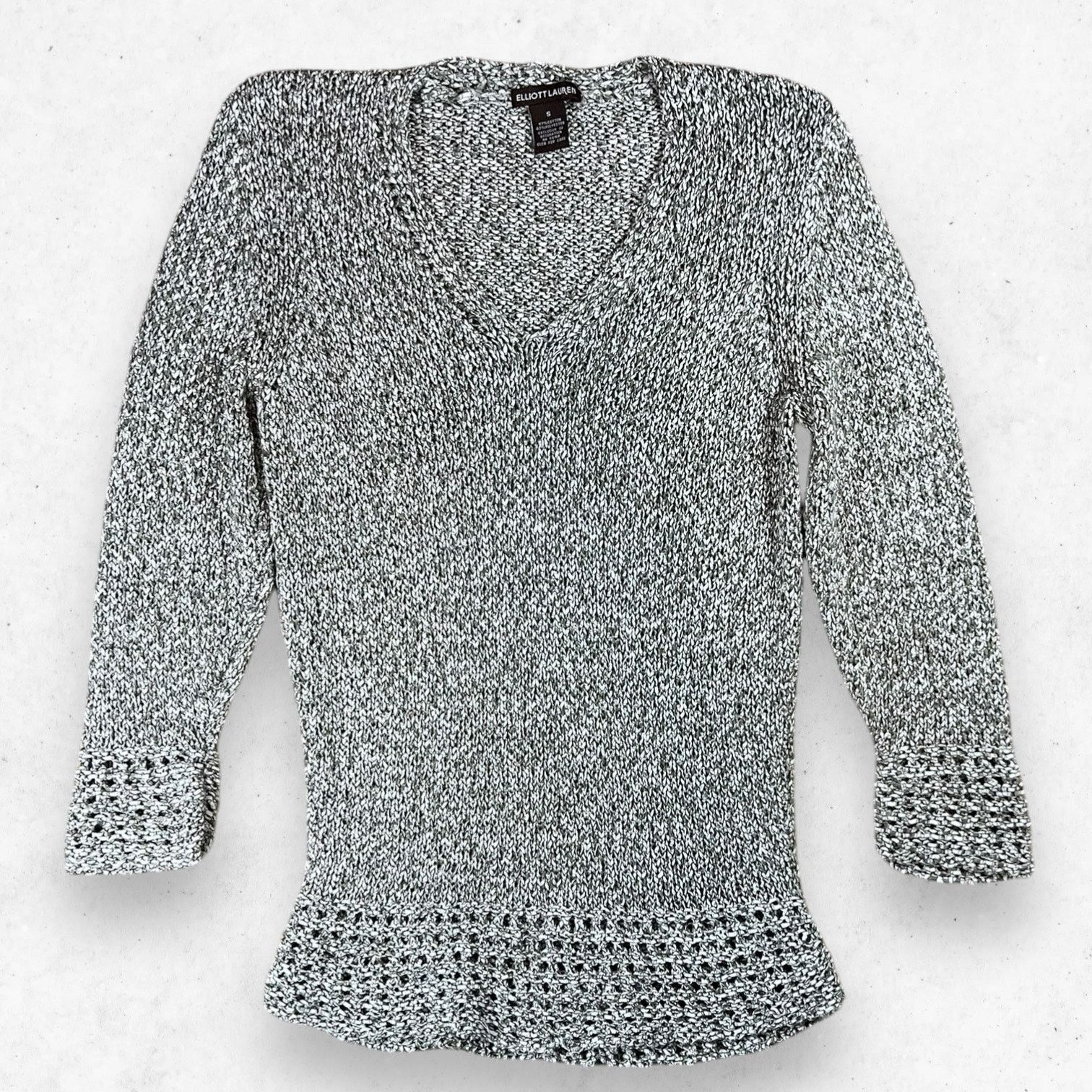 Other Elliott Lauren Knit Gray Sweater Women's Size S 3/4 Sleeves Size S / US 4 / IT 40 - 1 Thumbnail