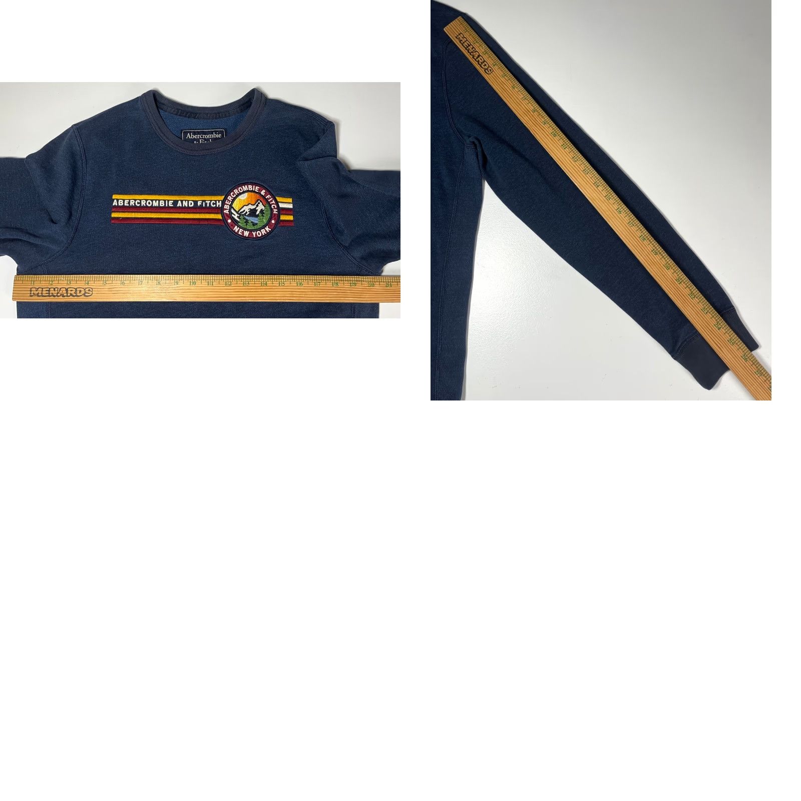 Abercrombie & Fitch Abercrombie & Fitch Men's New York Crewneck Sweatshirt Embroidered Sz M Blue Crewneck Pullover Casual Size US M / EU 48-50 / 2 - 9 Thumbnail