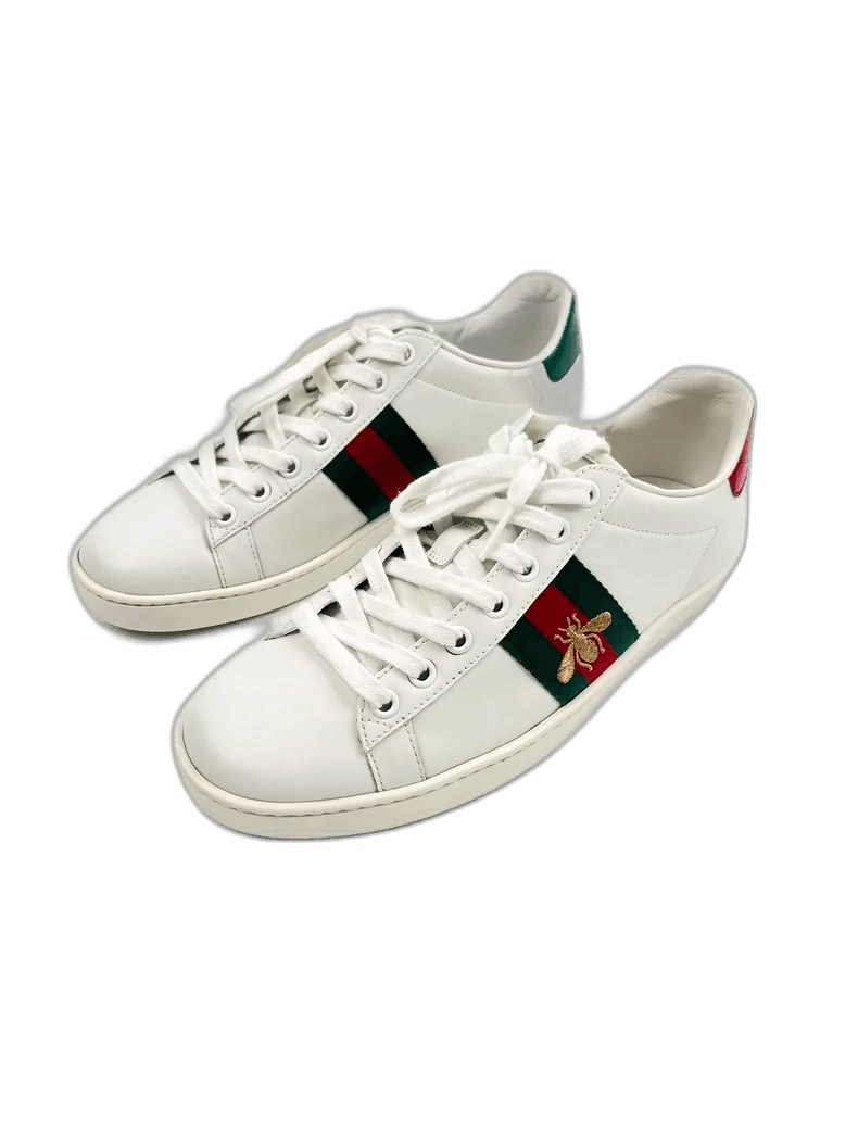 Gucci Gucci Classic White Sneakers with Bee Design-2505 Size US 6 / EU 39 - 1 Thumbnail