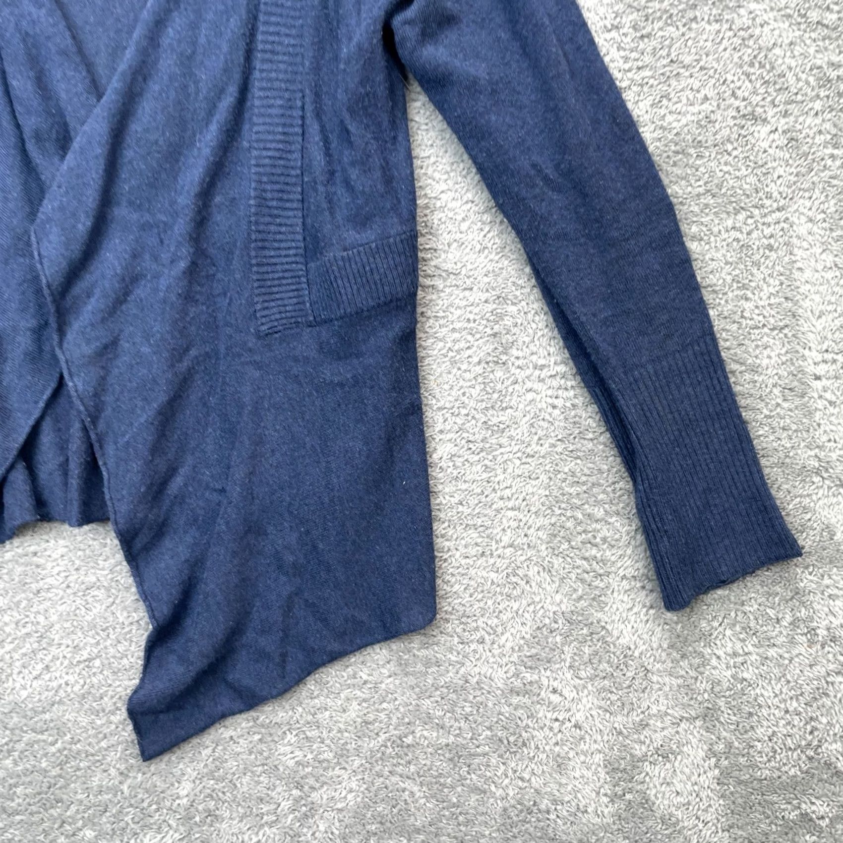 Eileen Fisher Eileen Fisher Womens XS Blue Merino Rib Cardigan Sweater Open Front Size XS / US 0-2 / IT 36-38 - 5 Thumbnail