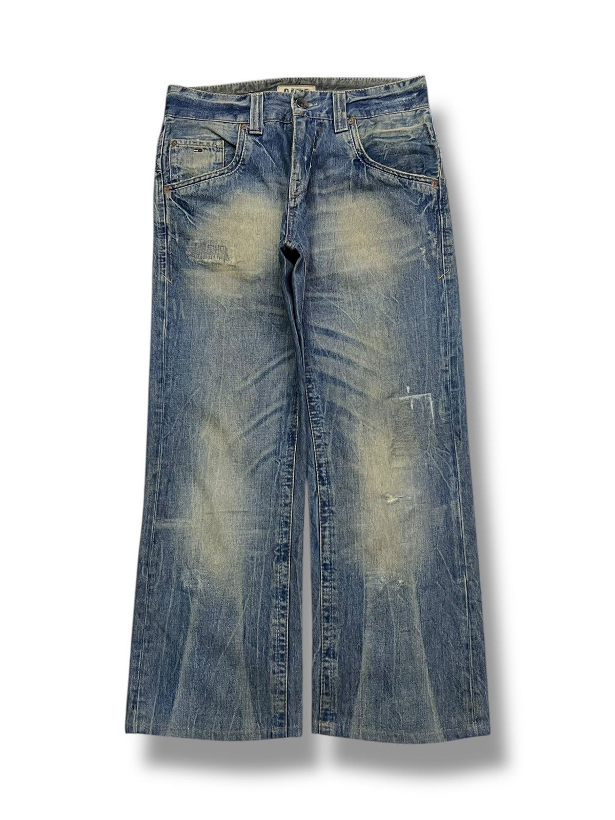 Tommy Hilfiger Baggy Vintage Tommy Hilfiger Denim Gage - Faded Mud Wash Size US 31 - 2 Thumbnail