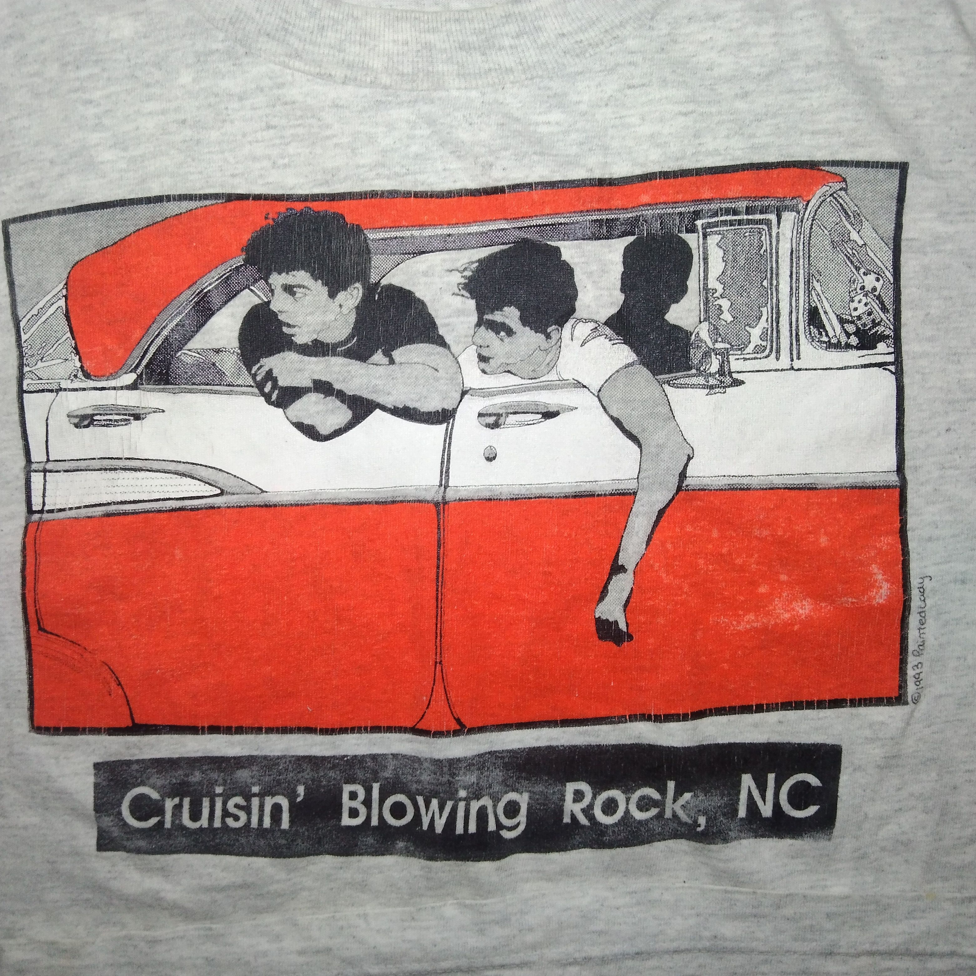 Vintage 🔥 Vintage 90's Printed Lady Cruisin' blowing rock NC Size US L / EU 52-54 / 3 - 3 Thumbnail