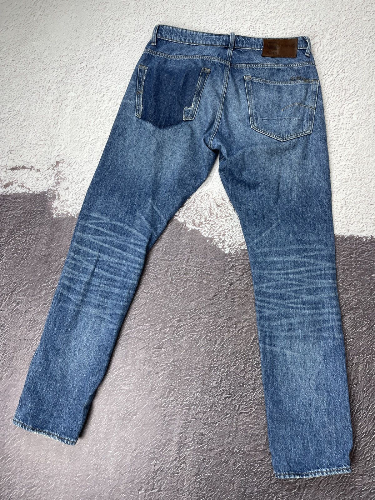 G-Star G-Star Raw Straight Tapered distressed denim jeans pants Size US 32 / EU 48 - 2 Thumbnail