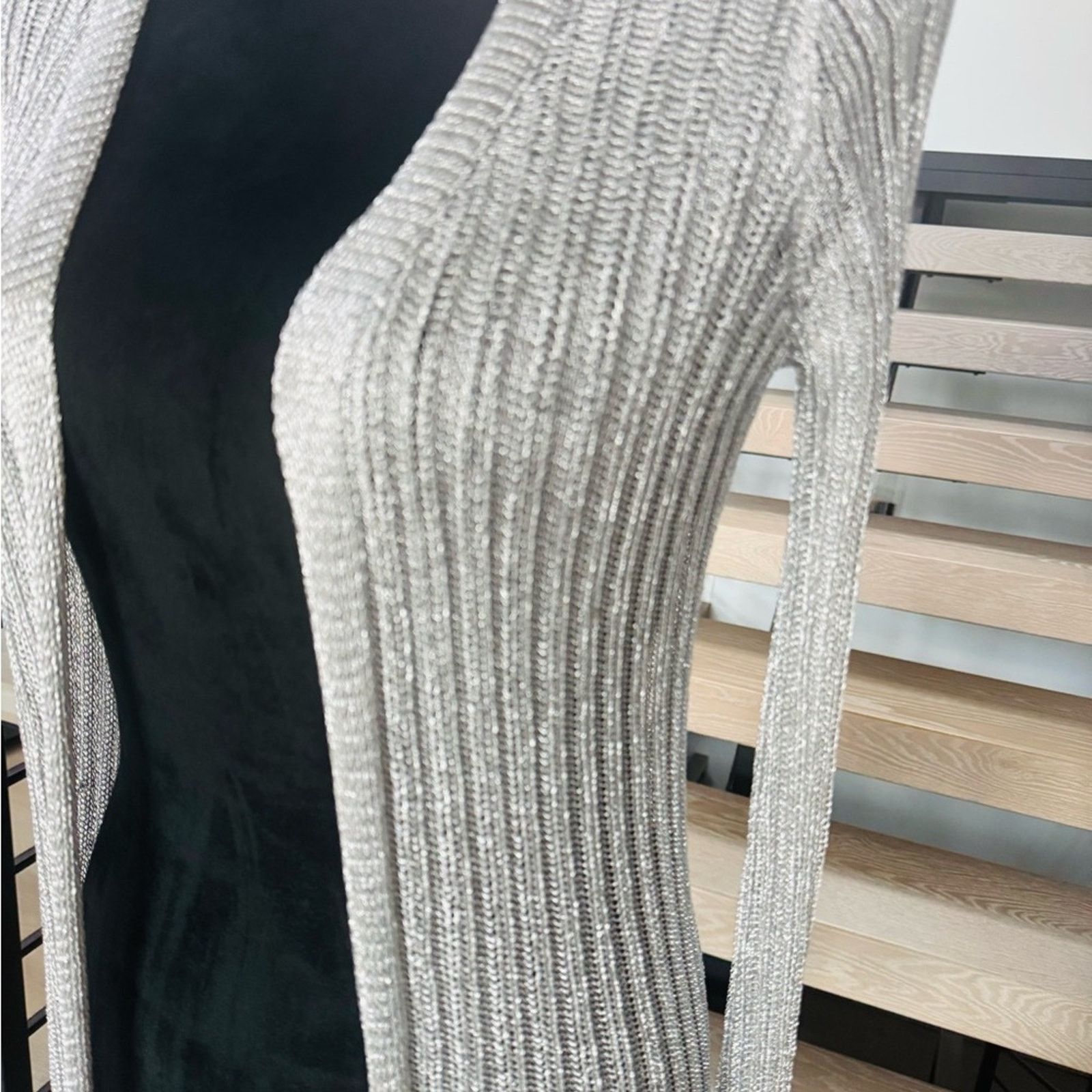 Other New silver Metallic Cardigan .Metallic threads.Size XS Size S / US 4 / IT 40 - 5 Thumbnail