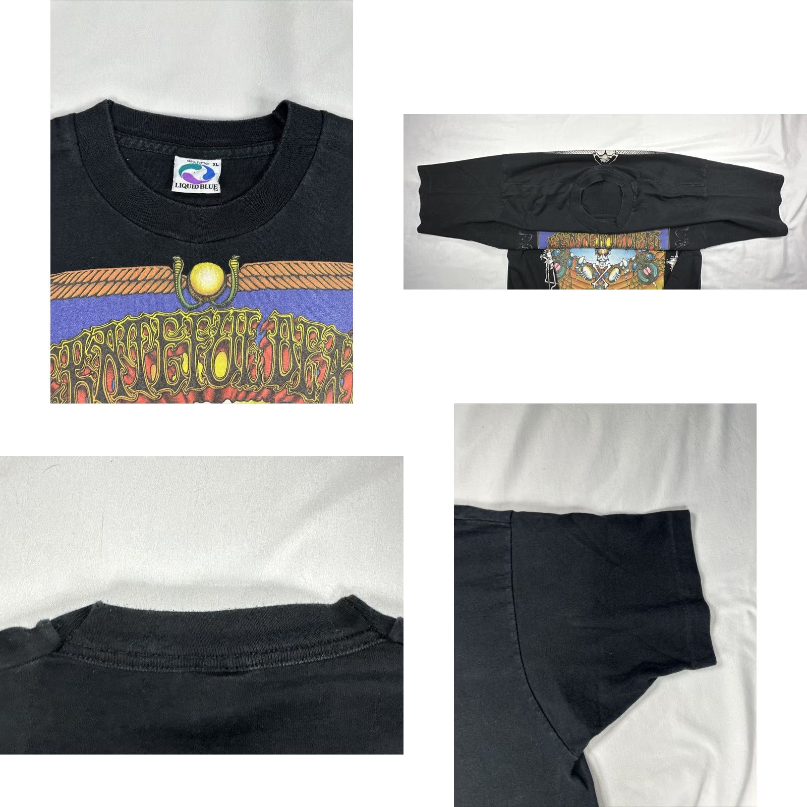 Liquid Blue VINTAGE Grateful Dead T-Shirt XL Black Liquid Blue Single Stitch Band Shirt 1994 90s Graphic Music Mens Size US L / EU 52-54 / 3 - 9 Thumbnail