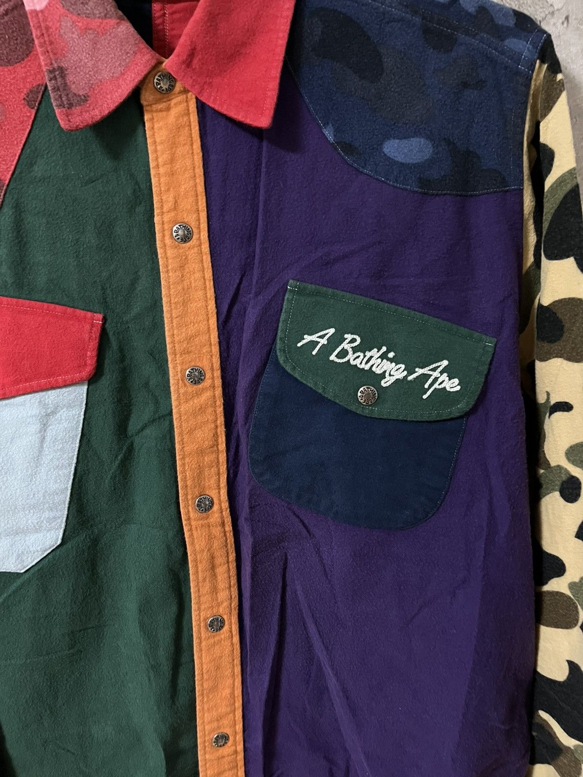 Bape Bape Archive Crazy Camo Patch Shirt L Size US L / EU 52-54 / 3 - 3 Thumbnail