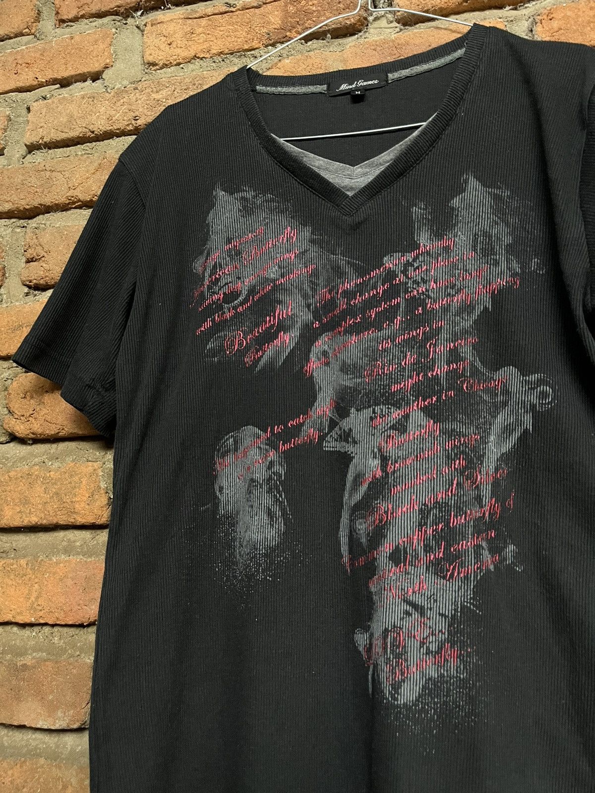14th Addiction × KMRii × Yasuyuki Ishii 2000s JAPANESE POEM SMOKE GOTHIC SEDITIONARIES PUNK STYLE Size US M / EU 48-50 / 2 - 3 Thumbnail