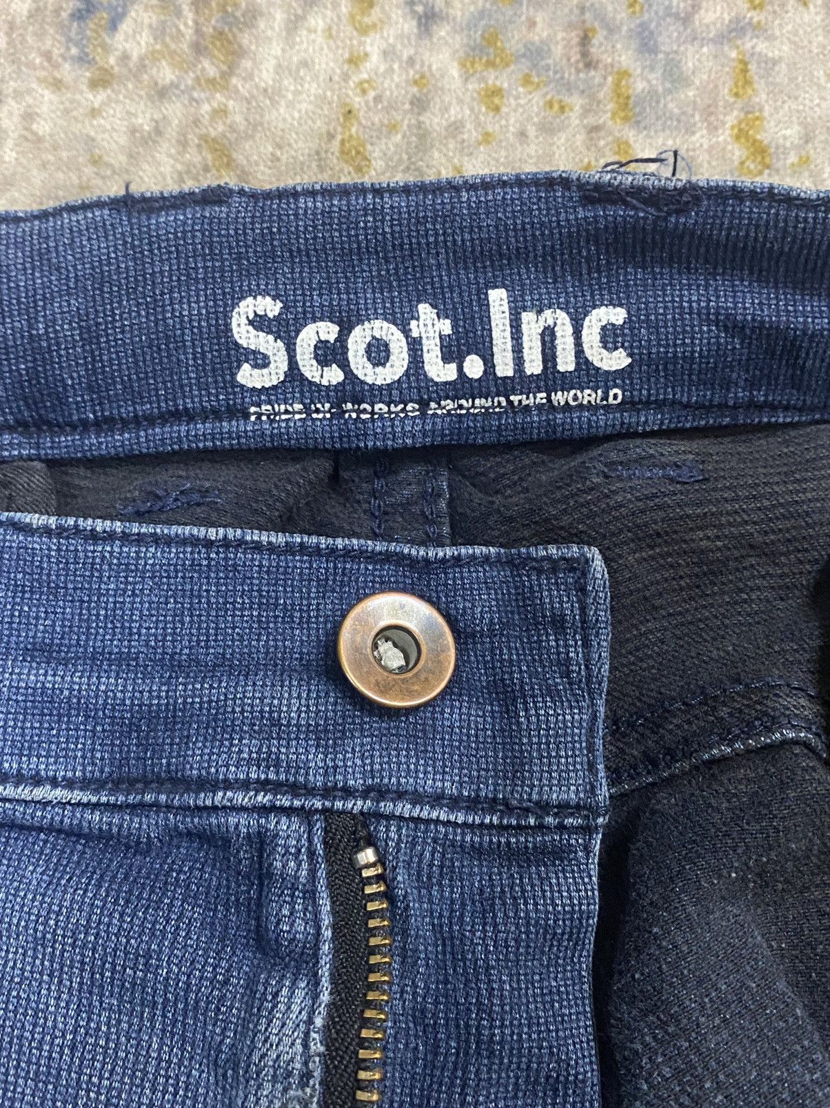 If Six Was Nine × Le Grande Bleu (L.G.B.) × Schott Vintage Scott Inc Cargo Distress Jeans Size US 34 / EU 50 - 10 Thumbnail