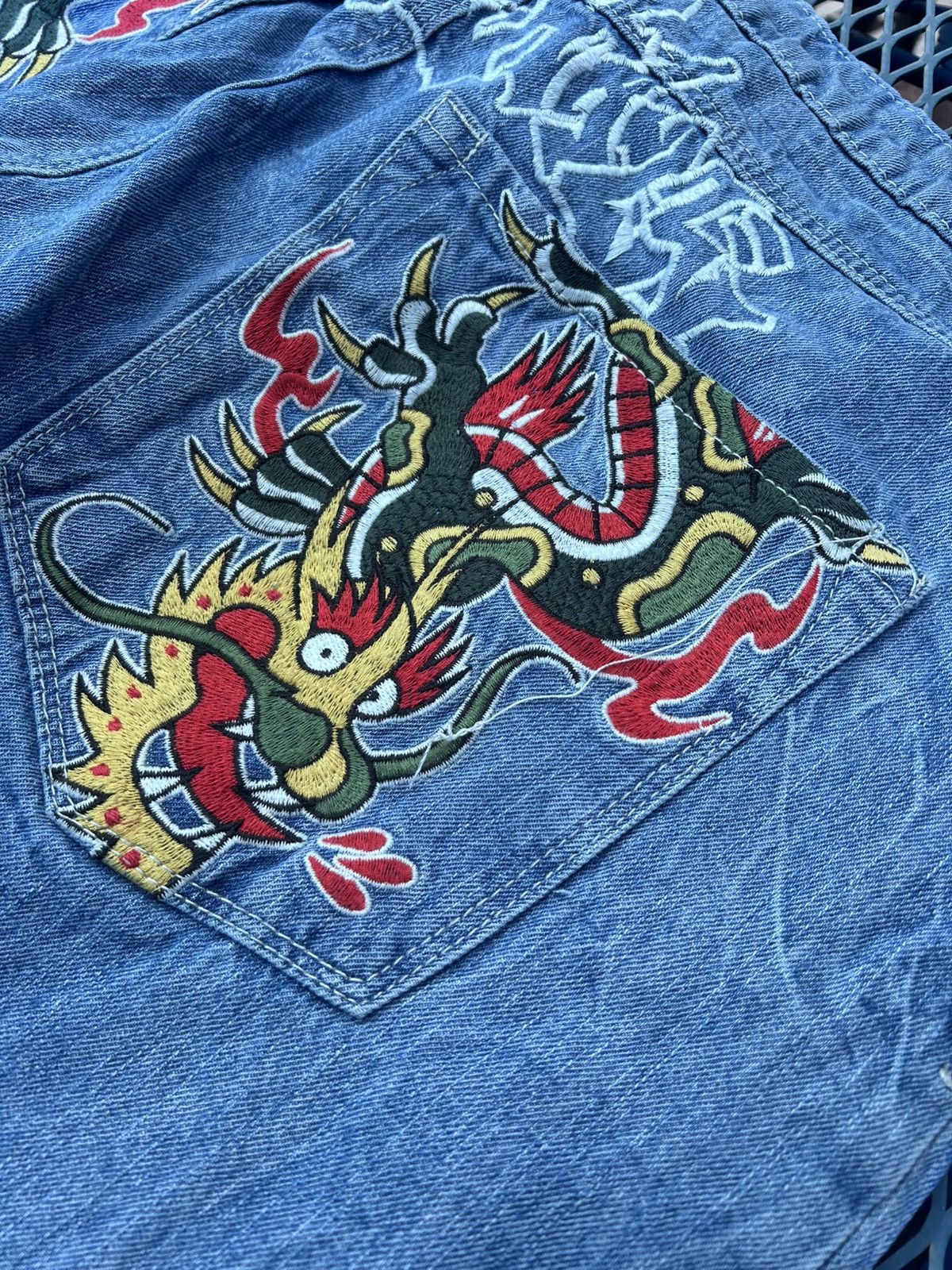 Ninth Hall CRAZY DRAGON EMBROIDERY BAGGY SWAG SKATER Y2K Size US 38 / EU 54 - 2 Thumbnail