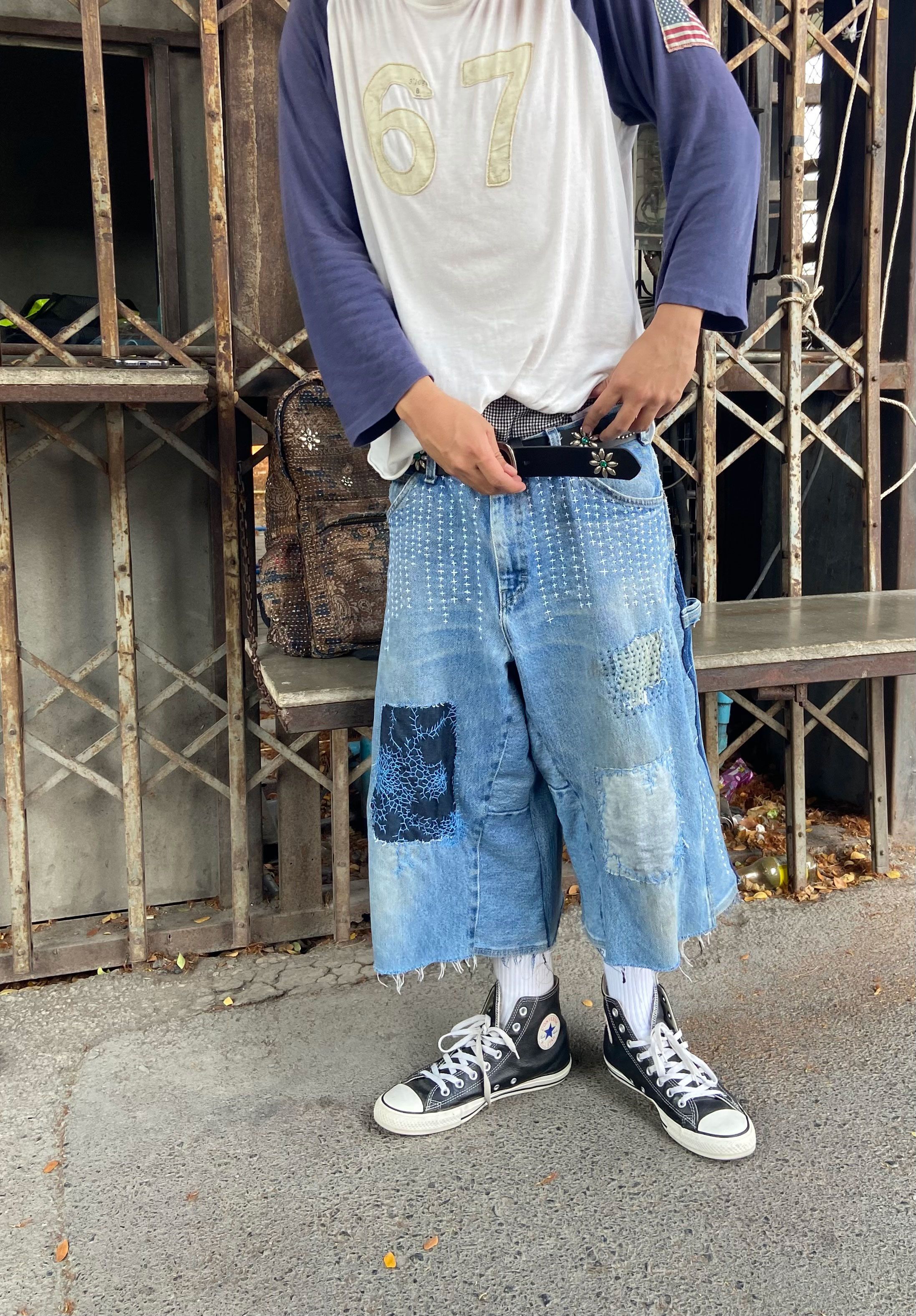 Japanese Brand Vintage Boro Patchwork DICKIES Carpenter Size US 36 / EU 52 - 4 Thumbnail