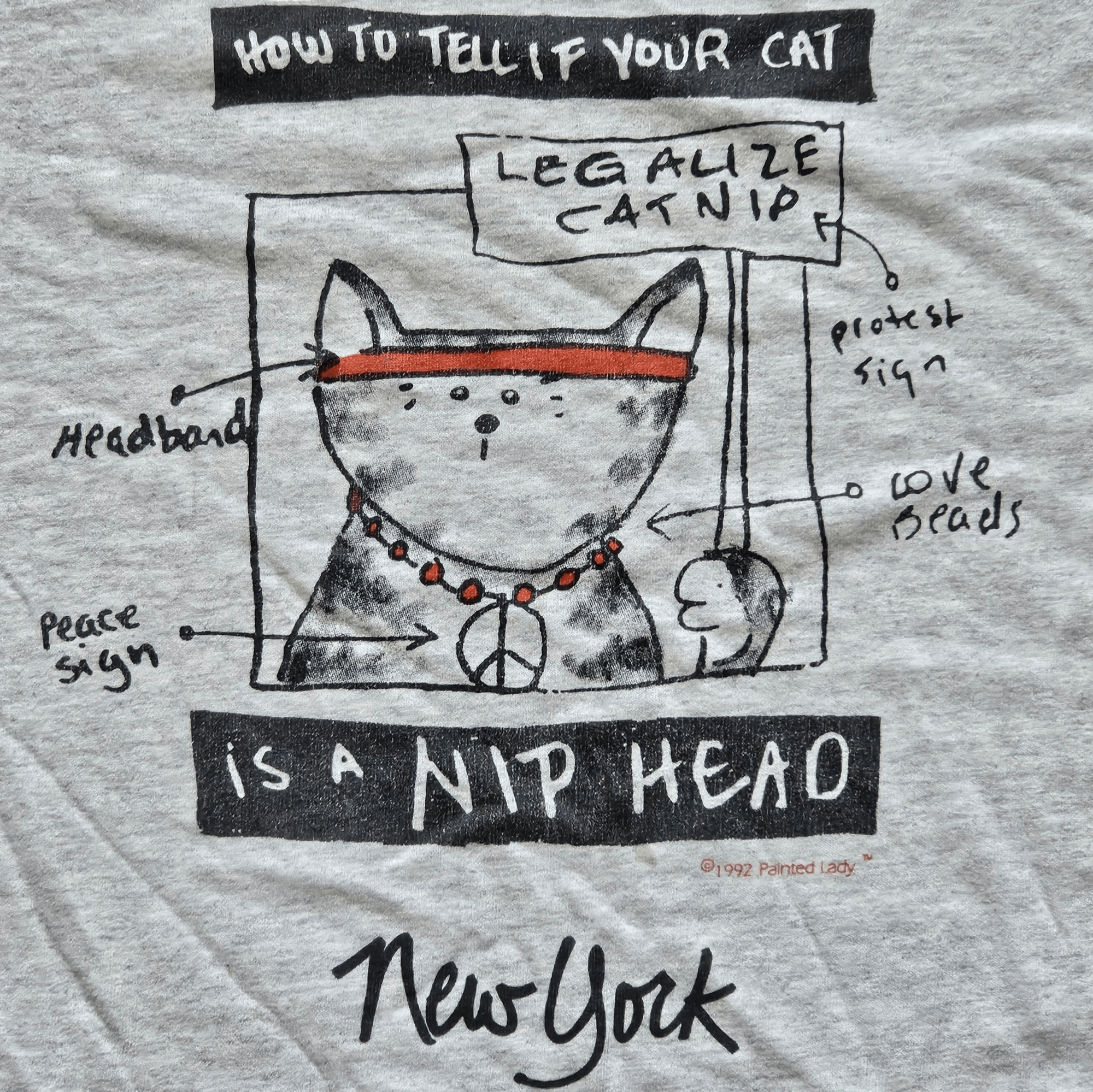 Vintage Nip Head Cat 1992 Tee Size US L / EU 52-54 / 3 - 2 Thumbnail