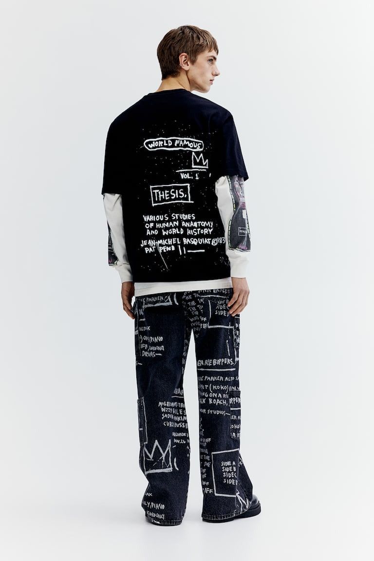 H&M × Jean-Michel Basquiat × Who Decides War WHO DECIDES WAR x BASQUIAT x H&M RELAXED FIT COTTON T-SHIRT Size US L / EU 52-54 / 3 - 3 Thumbnail