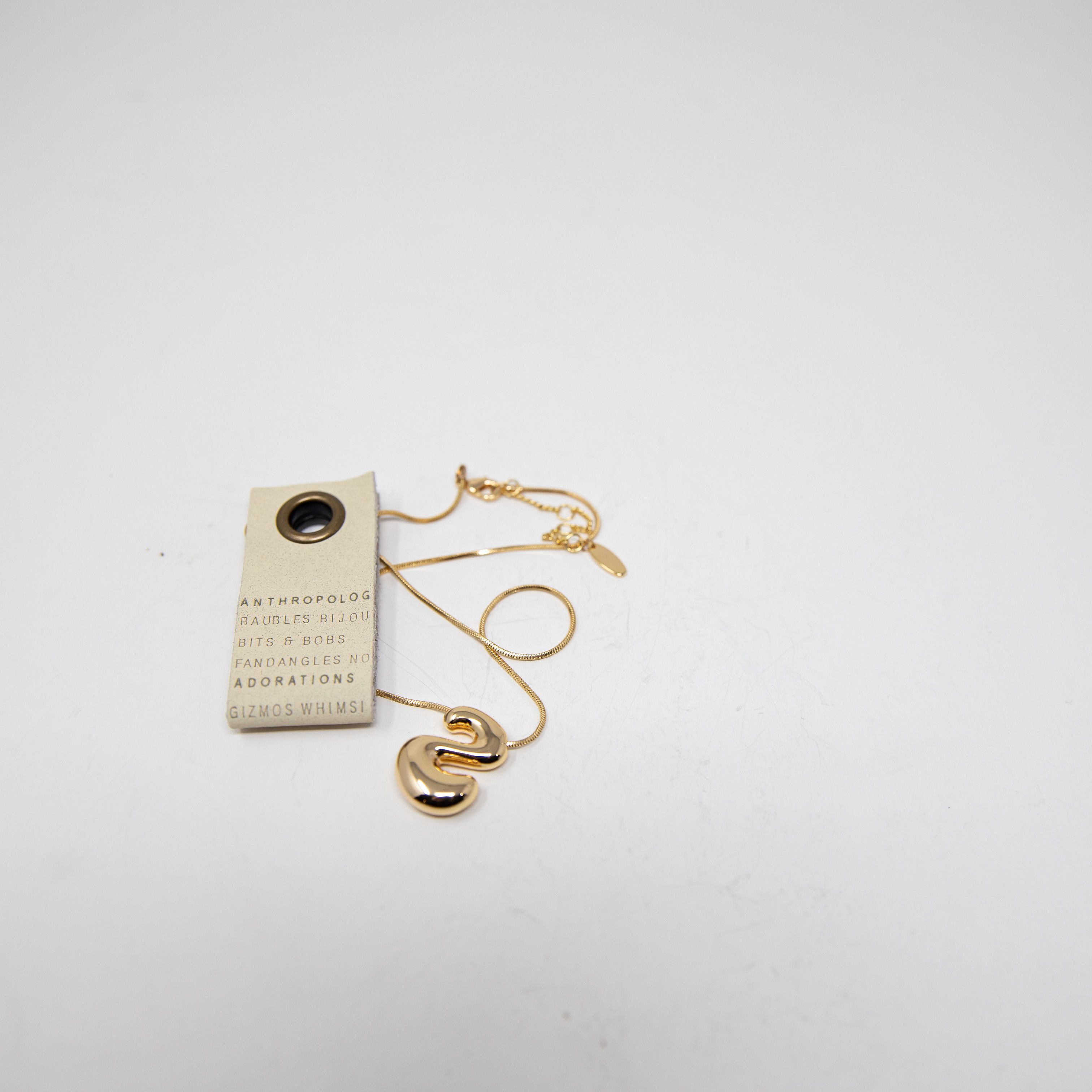 Anthropologie NEW Anthropologie Bubble Letter 'S' Size ONE SIZE - 1 Thumbnail
