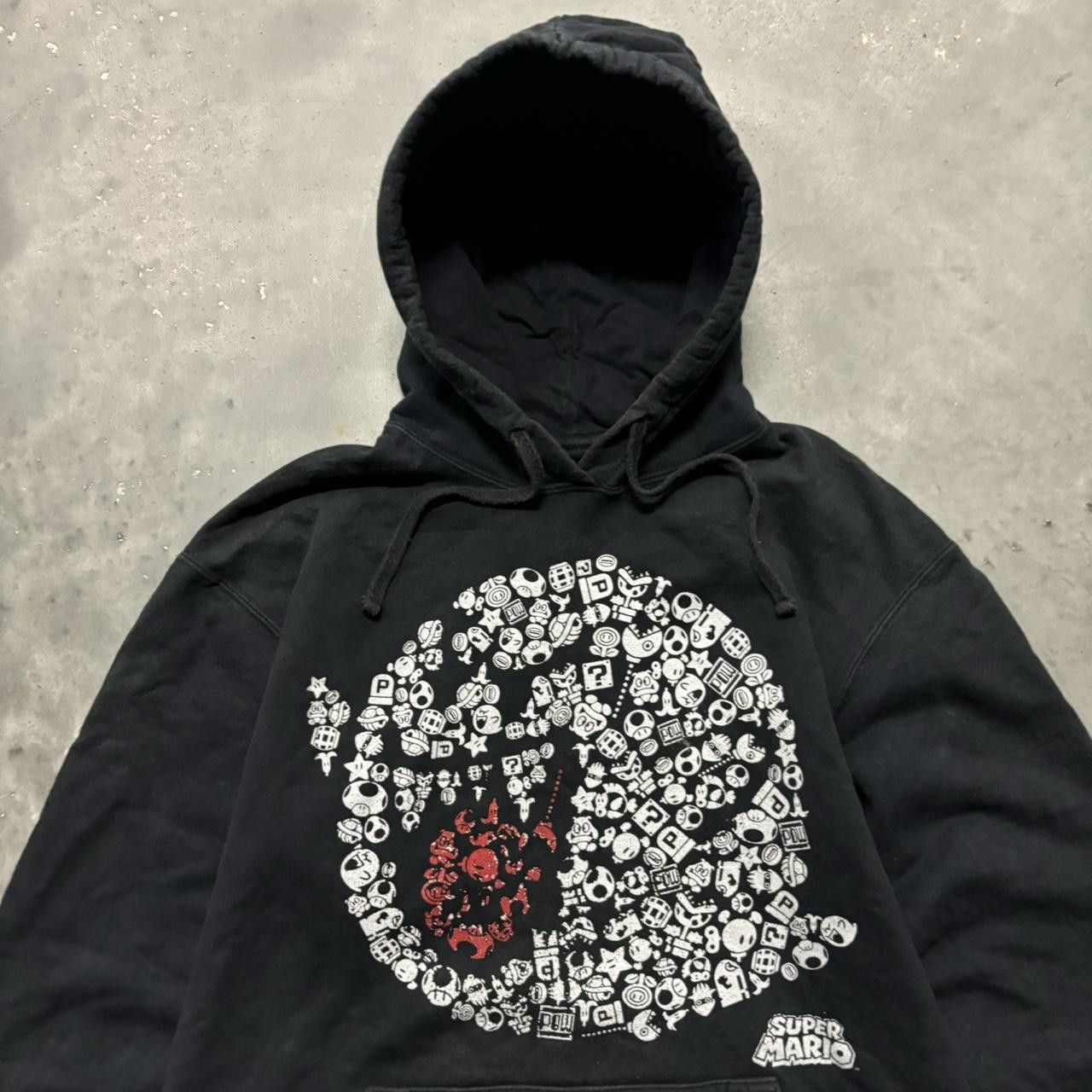 Nintendo × Vintage Crazy Vintage Y2K/2000s Grunge Super Mario Ghost Gamer Scene Hoodie! Size US L / EU 52-54 / 3 - 2 Thumbnail