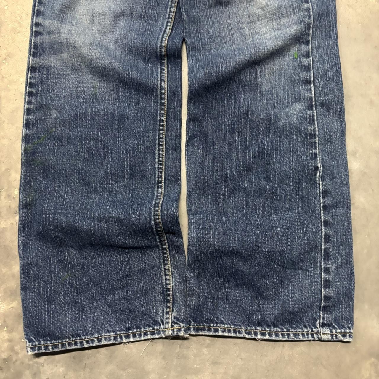 Japanese Brand × Vintage Crazy Vintage Y2K/2000s Grunge Dark Wash Bootcut Denim Jeans! Size US 30 / EU 46 - 6 Thumbnail