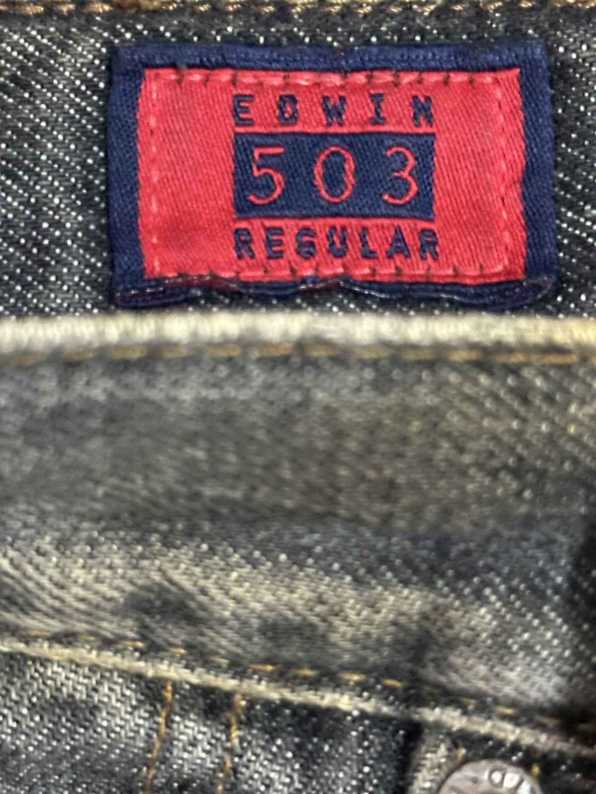 Edwin Vintage Edwin 503 Mud Wash Style Distress Loose Jeans Size US 29 - 10 Thumbnail
