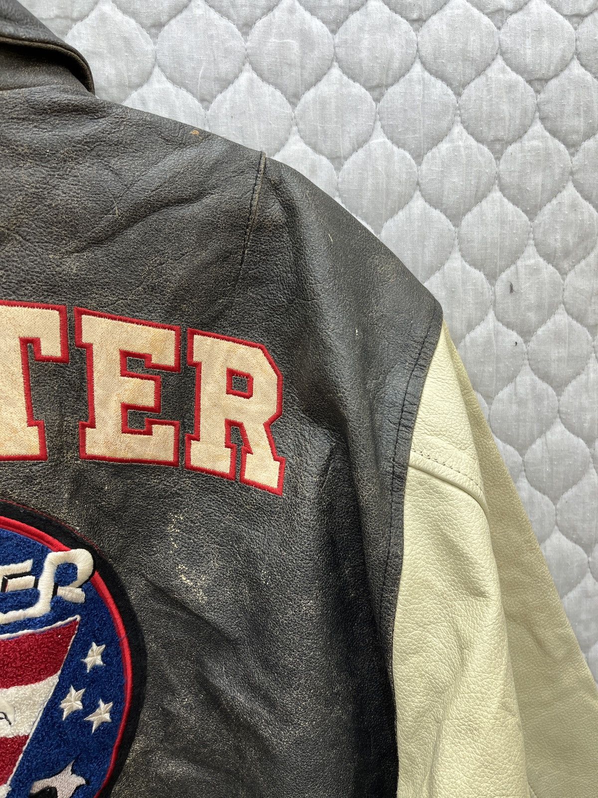 Starter 🔥🔥🔥STEALS VINTAGE STARTER VARSITY LEATHER JACKET Size US L / EU 52-54 / 3 - 13 Thumbnail