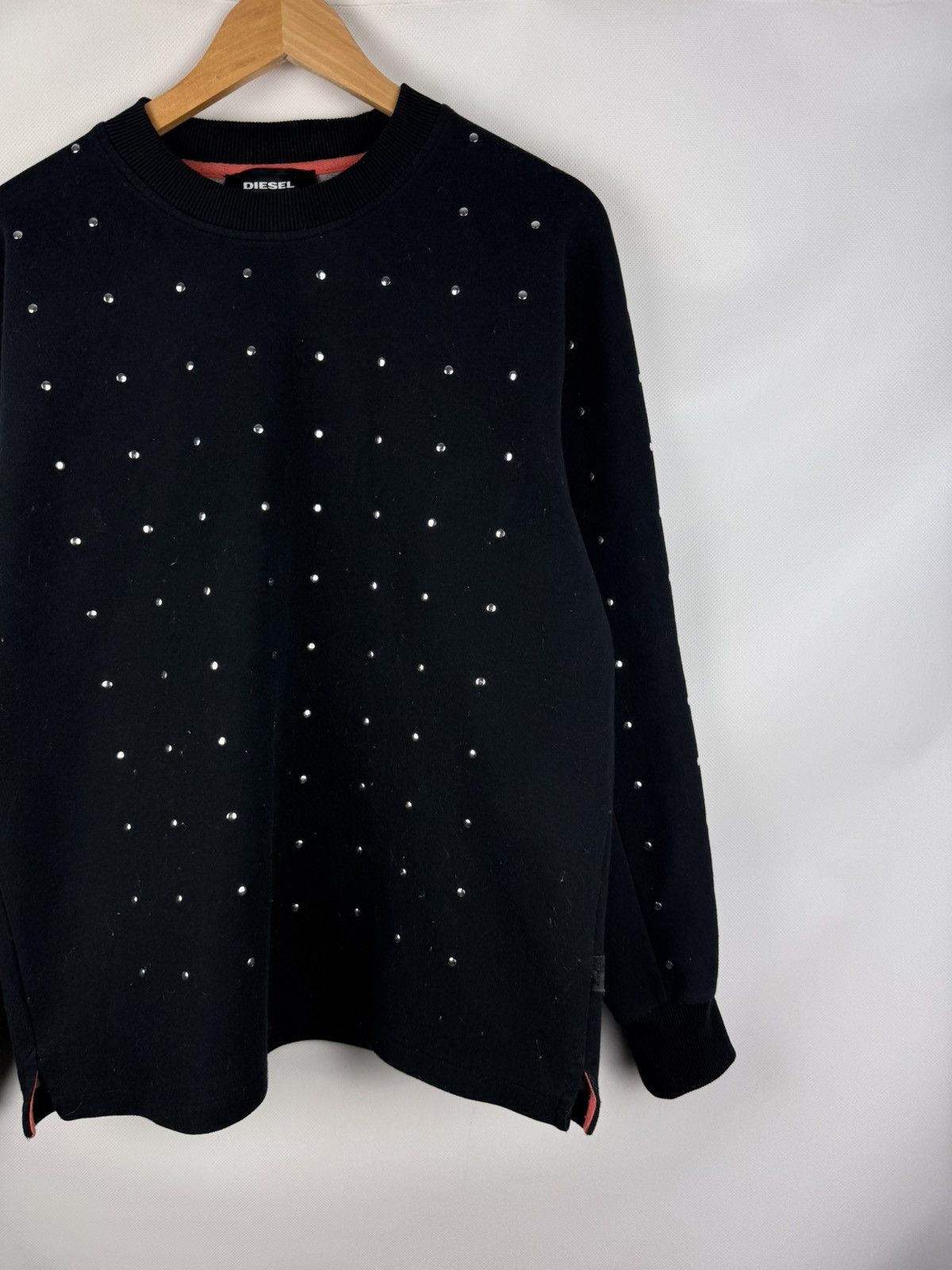 Diesel Diesel Men’s Crewneck Studded Grunge Sweatshirt Pullover Size US M / EU 48-50 / 2 - 3 Thumbnail
