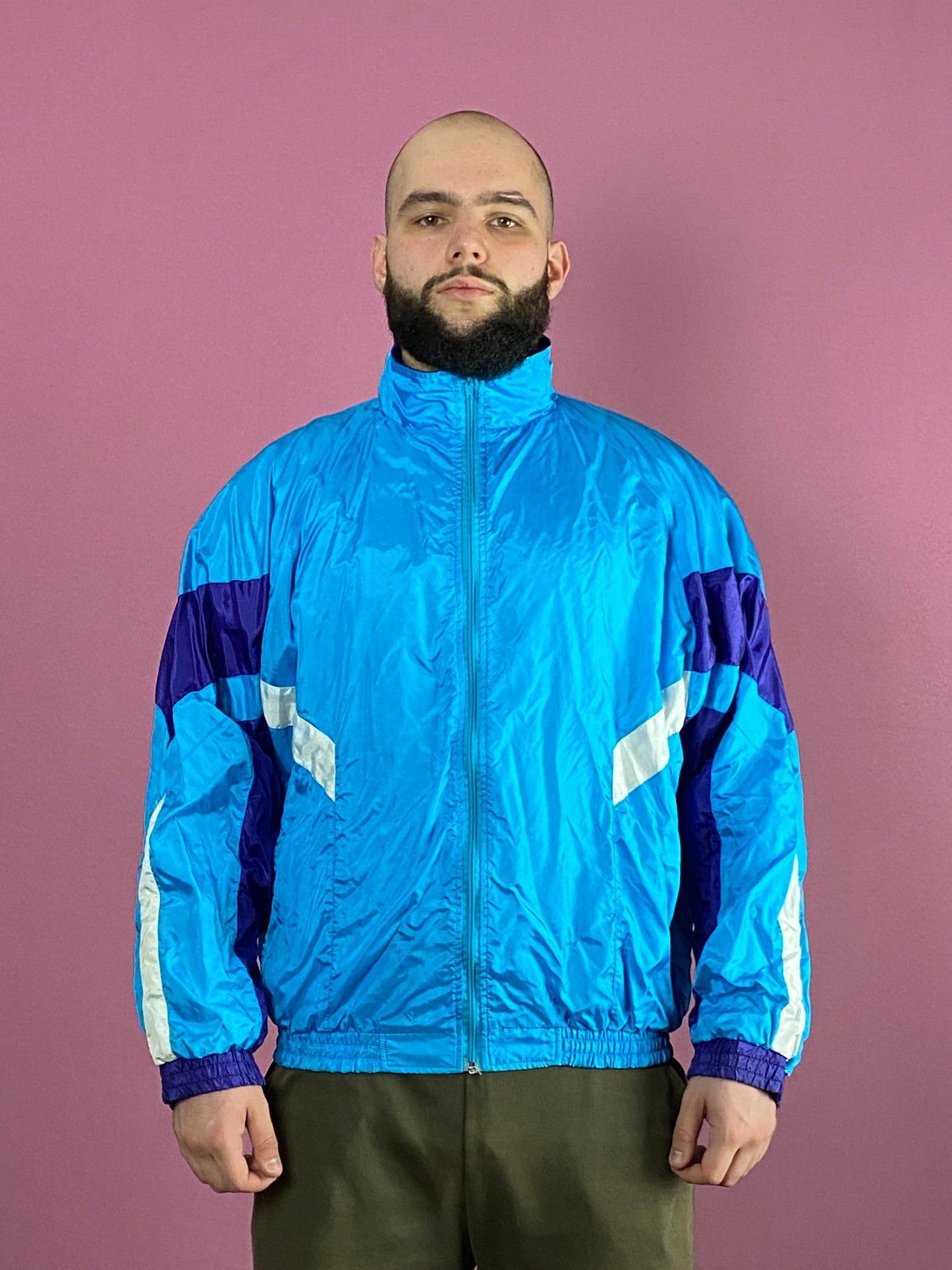 Vintage 90s Priority Vintage Men's Windbreaker Jacket - L Size US L / EU 52-54 / 3 - 2 Thumbnail