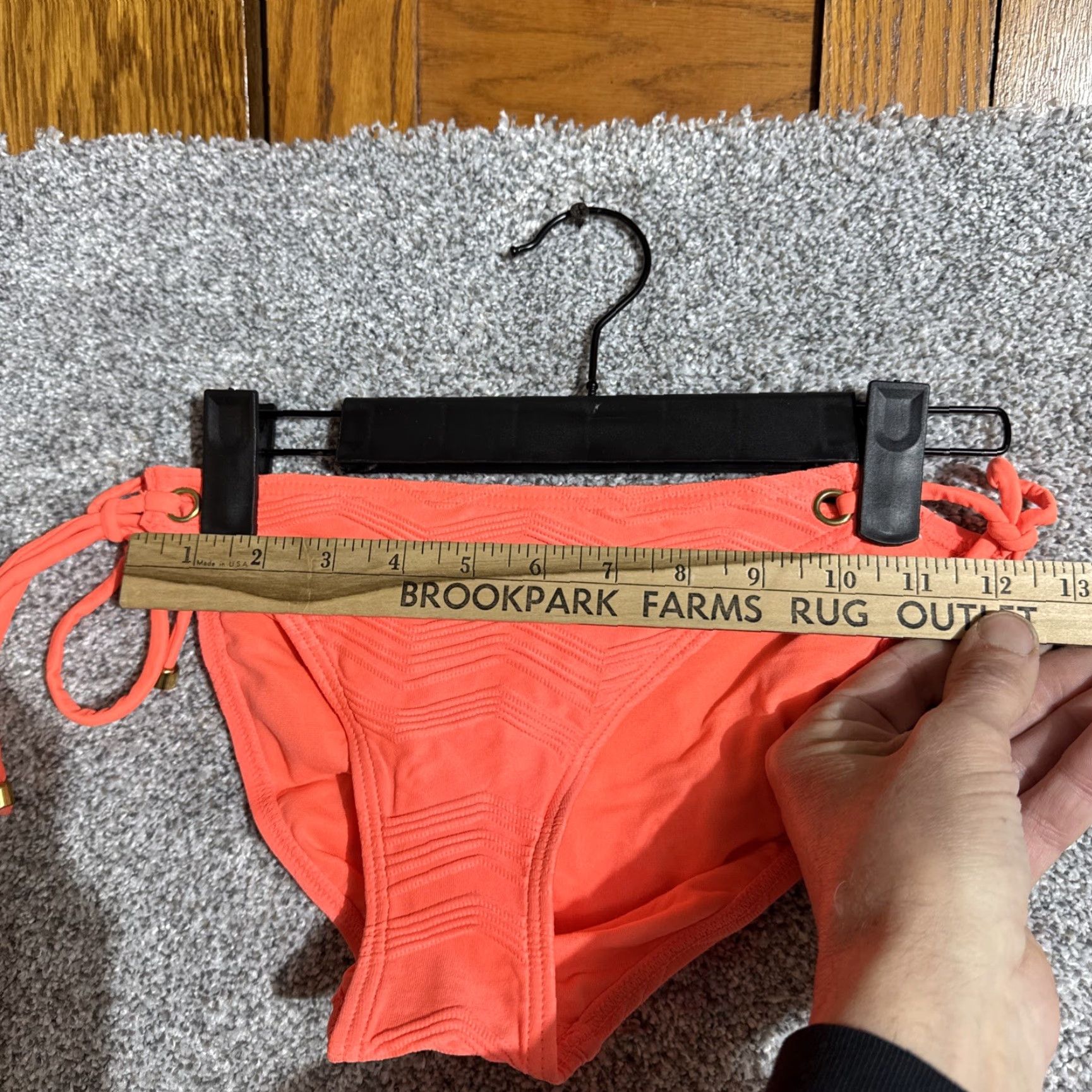 Etro Gossip Bikini Bottoms Women M Coquette Ruched Retro Y2K Beach Orange Nylon Spandex Adjustable Strap Hand Wash Only Bikini Bottoms Womens Size 32" / US 10 / IT 46 - 4 Thumbnail