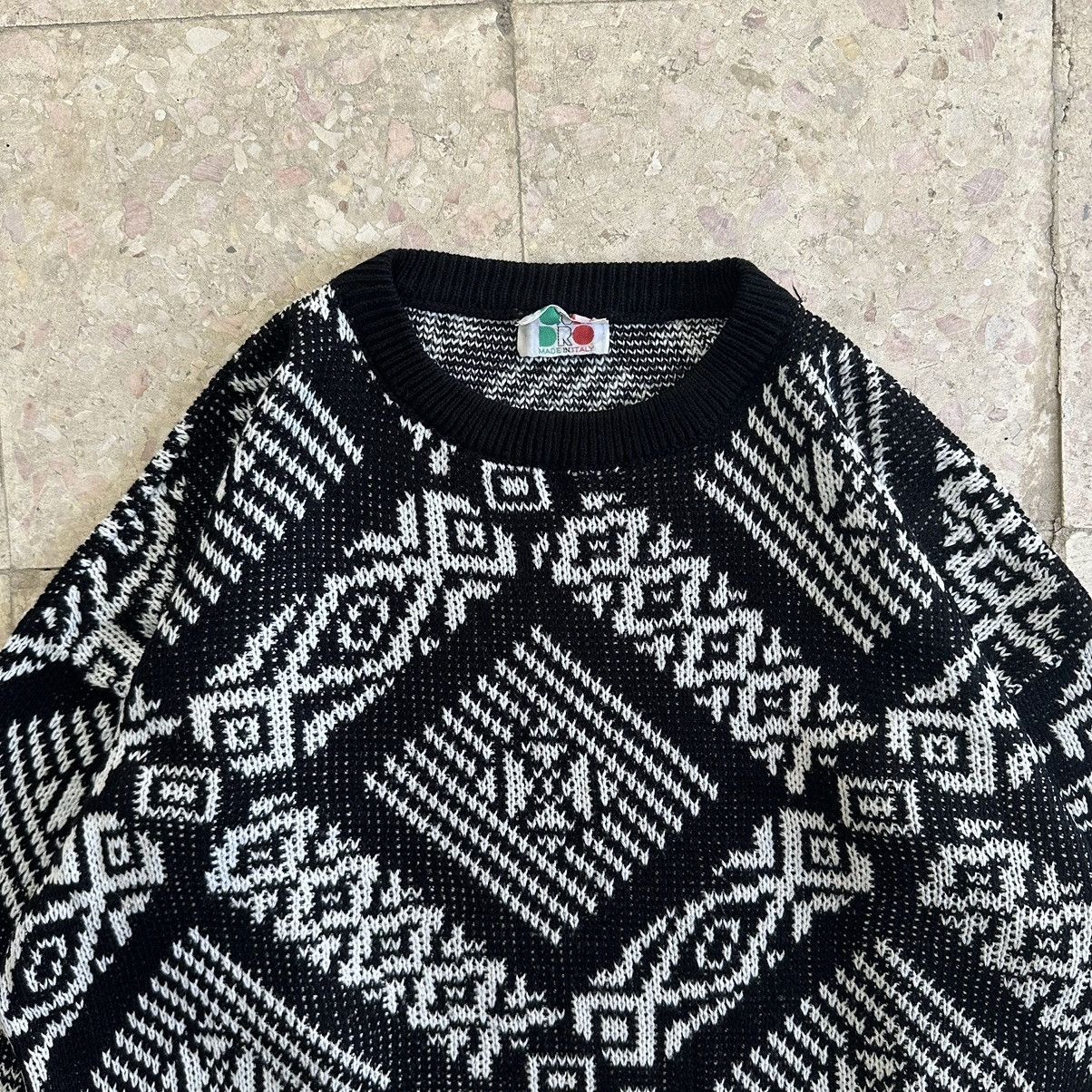 Vintage 90’s Italian Vintage Black & White Knit Size US L / EU 52-54 / 3 - 1 Thumbnail