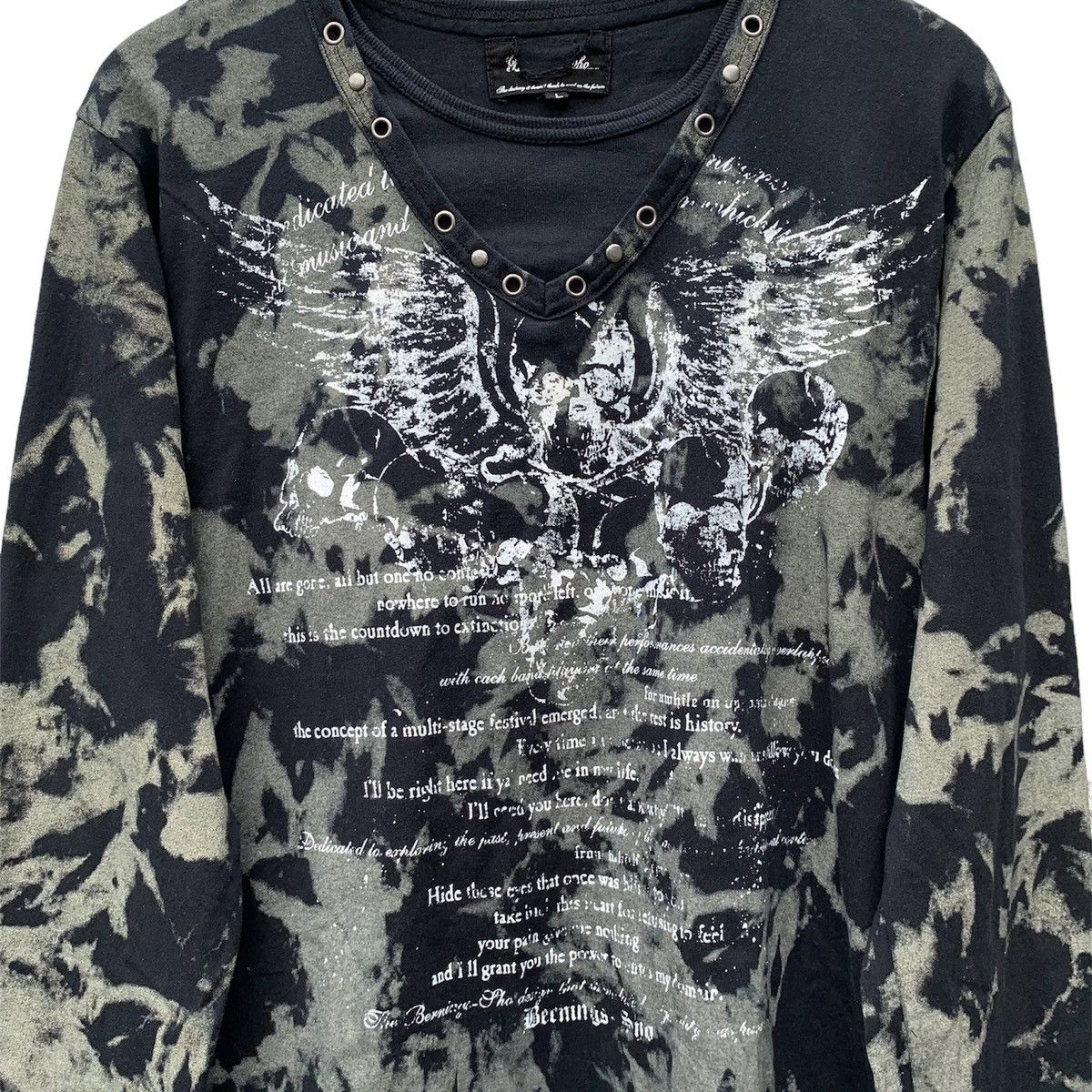 If Six Was Nine × Japanese Brand × Le Grande Bleu (L.G.B.) Berning sho poem longsleeve tee Size US L / EU 52-54 / 3 - 2 Thumbnail