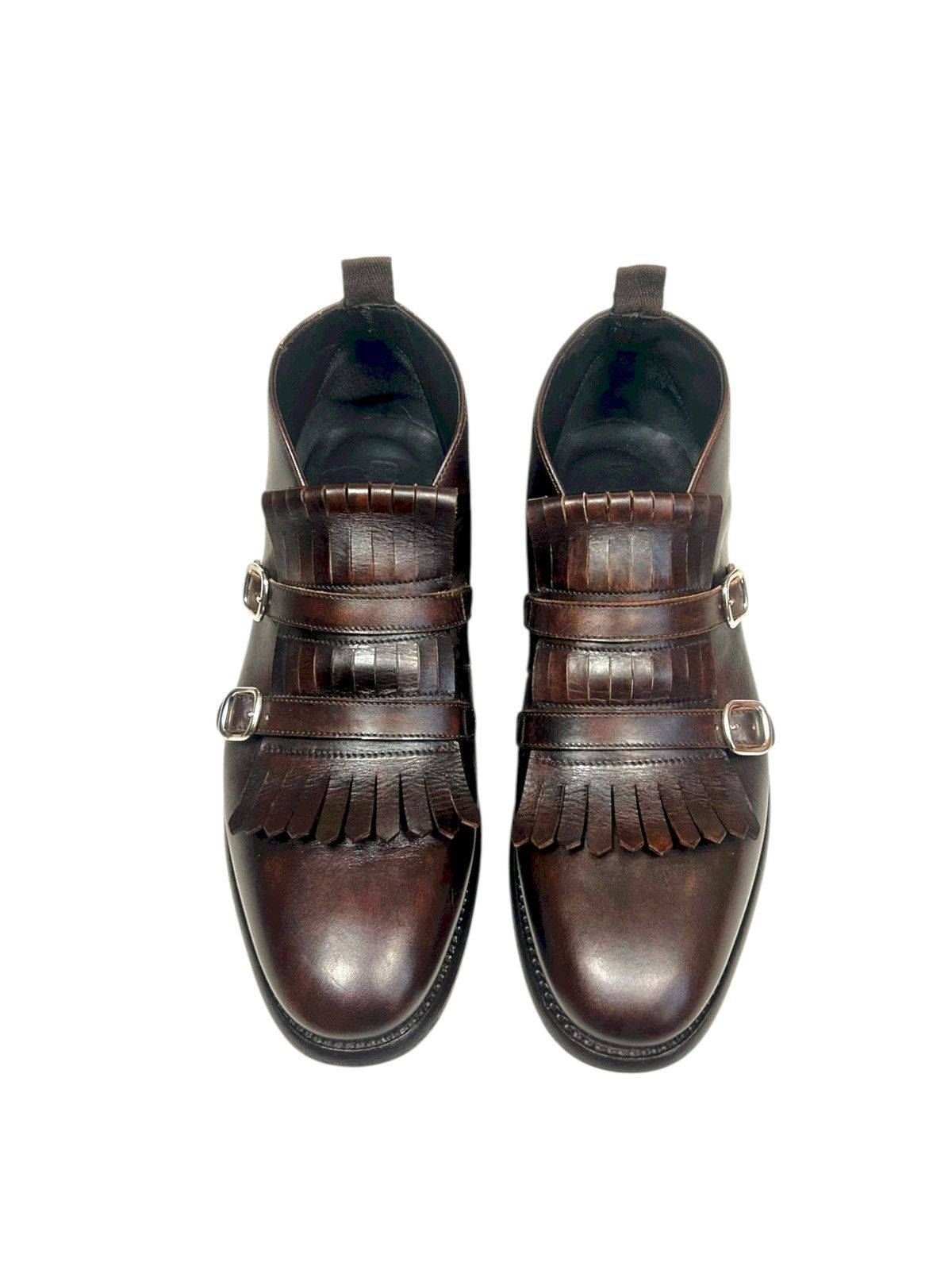 NAVYBOOT Vintage Navyboot Brown Leather Belted Fringe Tassel Loafers Size US 8 / EU 41 - 1 Thumbnail