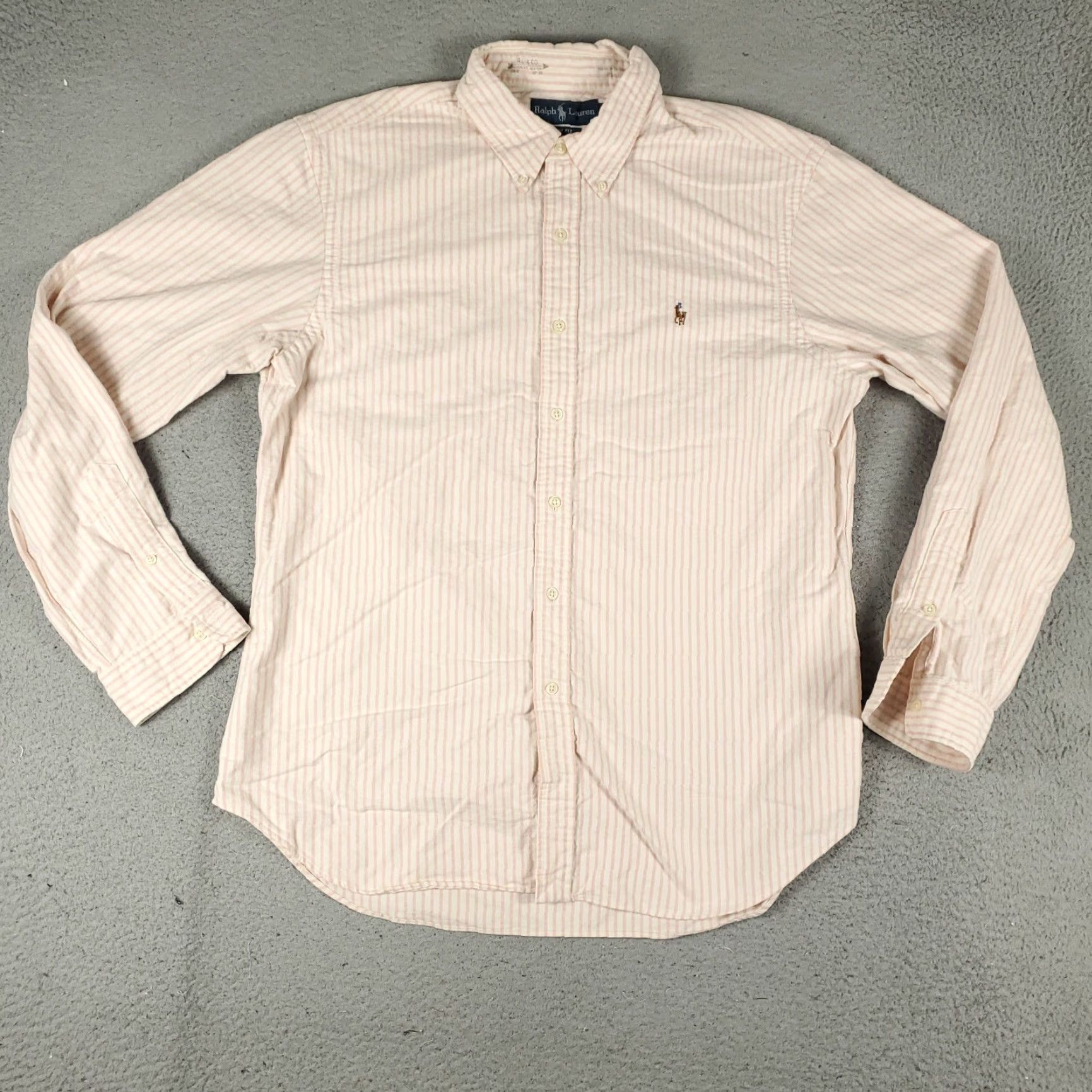 Ralph Lauren VINTAGE not included; use given rules. New title: Ralph Lauren Shirt Mens XL Pink Striped Pony Button-Up Long Sleeve Casual Modern Popular Size US XL / EU 56 / 4 - 3 Thumbnail