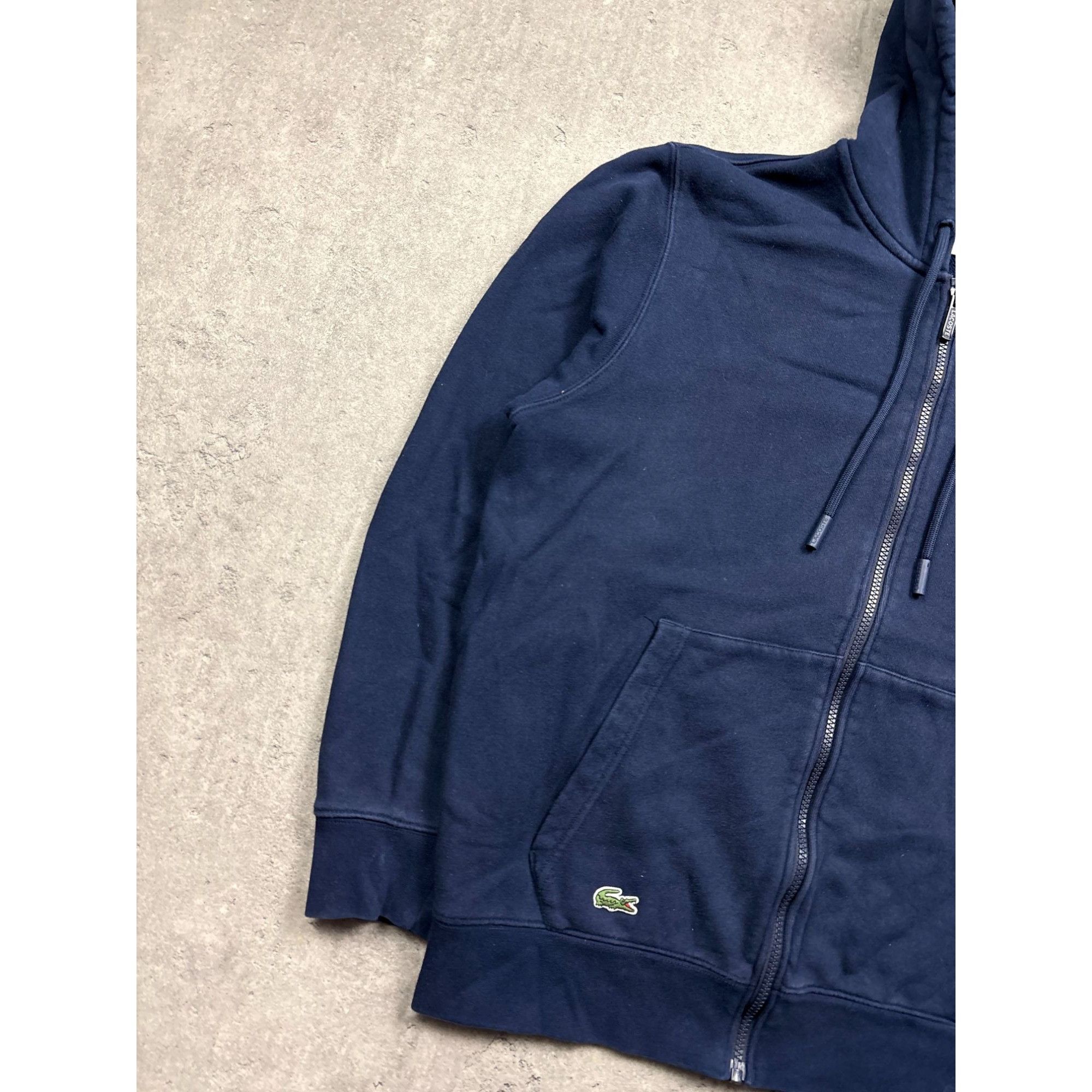 Lacoste Lacoste Mens Navy Blue Full-Zip Hoodie With Embroidered Logo Size US L / EU 52-54 / 3 - 2 Thumbnail