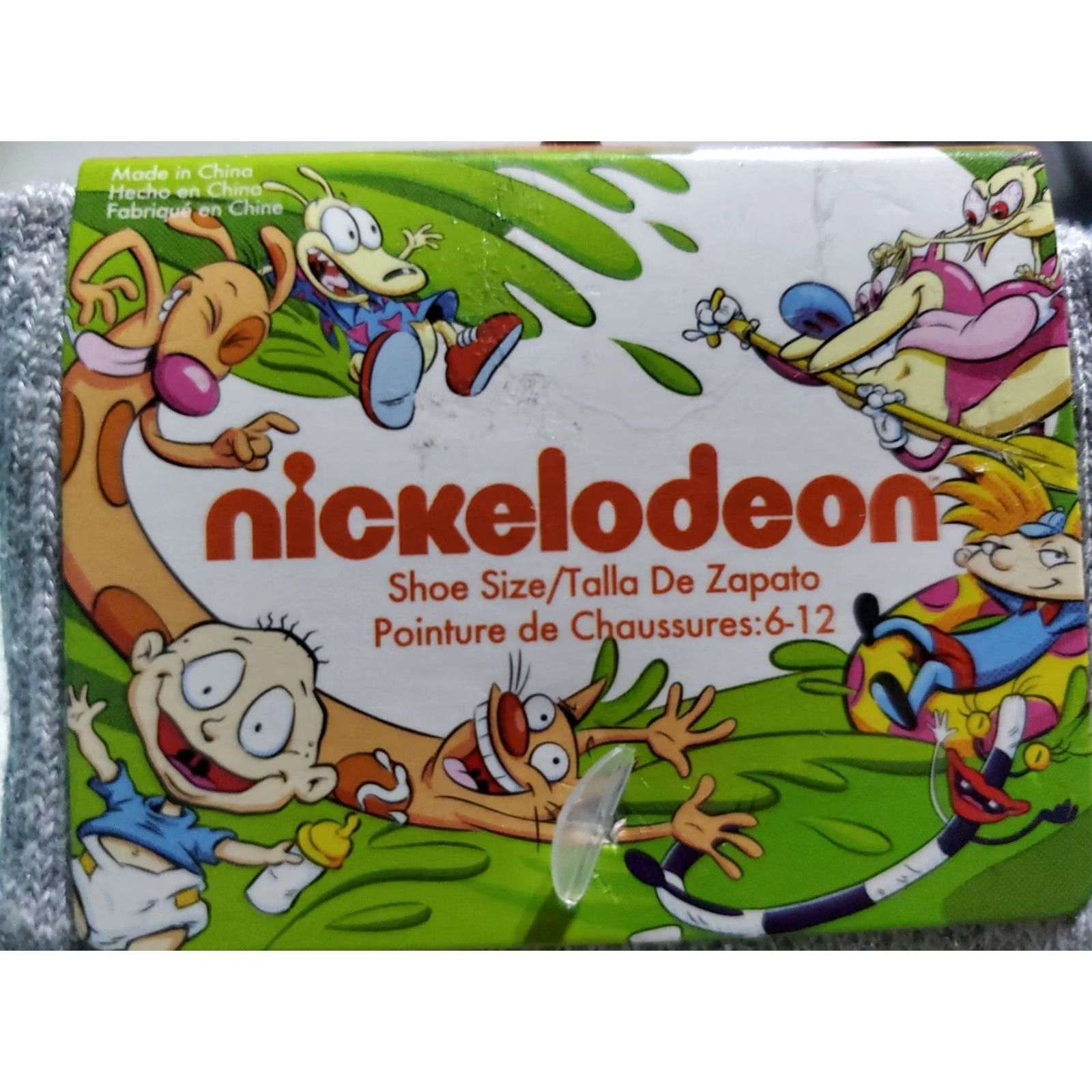 Vintage REN & STIMPY NEW Photo Box Socks Unisex Adults 6-12 Gray & Black Crew 1 Pair Novelty Nickelodeon Planet Sox Size ONE SIZE - 5 Thumbnail