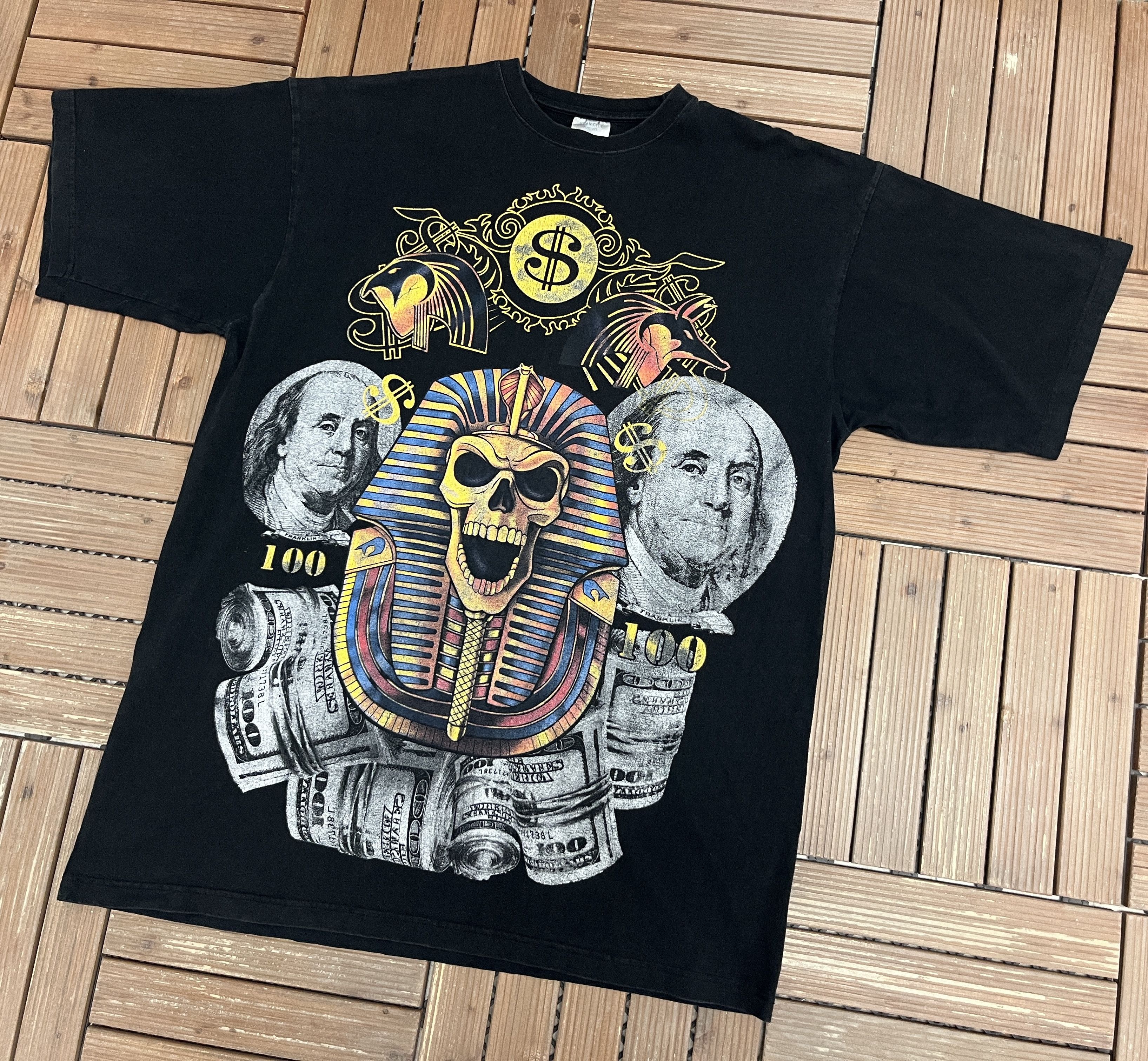 Vintage Pharaoh Money Vintage Black T-Shirt Tee Size US XXL / EU 58 / 5 - 3 Thumbnail