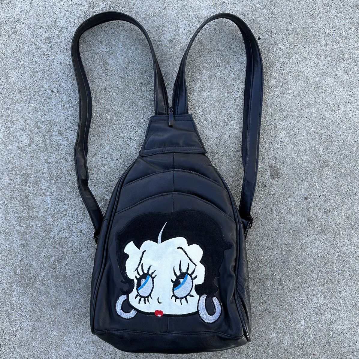 Streetwear × Vintage Vintage 1990s Betty Boop Leather Mini Backpack ...