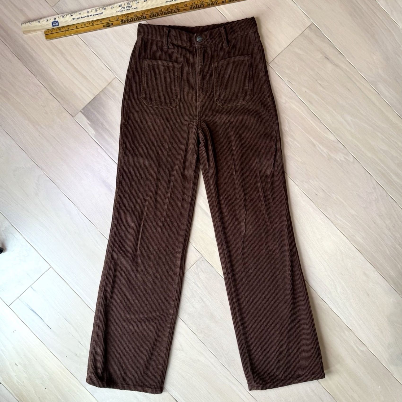 Reformation Reformation Alyssa High Rise Wide Leg Corduroy Pants Women's 27 Brown Wide-Leg Corduroy Pants 27 Brown Reformation Womens Size 27" / US 4 / IT 40 - 2 Thumbnail
