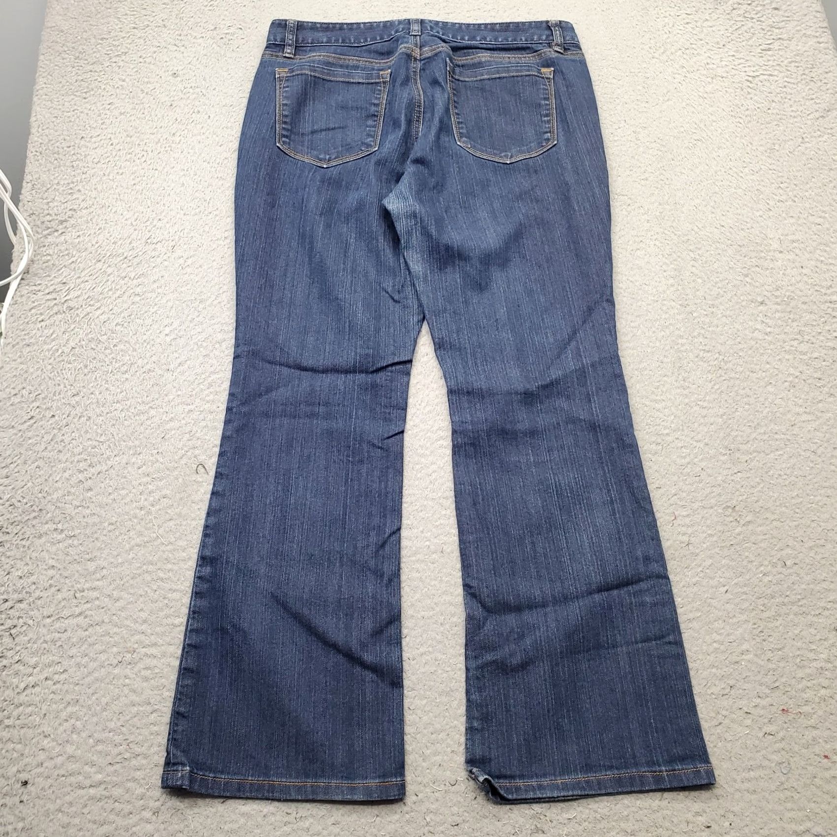 Loft LOFT Curvy Bootcut Jeans Womens Petites 10P Blue Denim Stretch Boho Streetwear Jeans Women 10P Blue Denim Bootcut Modern Casual Whimsy Size 32" / US 10 / IT 46 - 2 Thumbnail