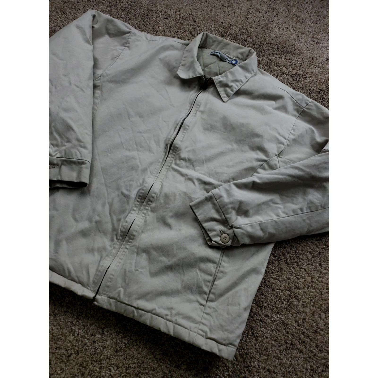 Burnside VINTAGE Burnside Jacket Mens L Beige Full Zip Quilted Workwear Skater Y2K Size US L / EU 52-54 / 3 - 3 Thumbnail