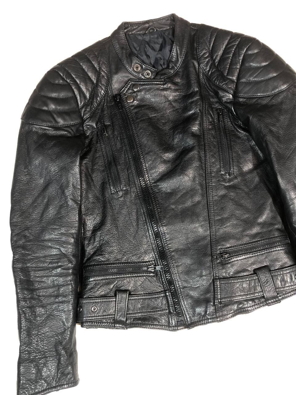 Genuine Leather × Vintage Vintage Moto Biker Triple Black Leather Jacket Size US S / EU 44-46 / 1 - 4 Thumbnail