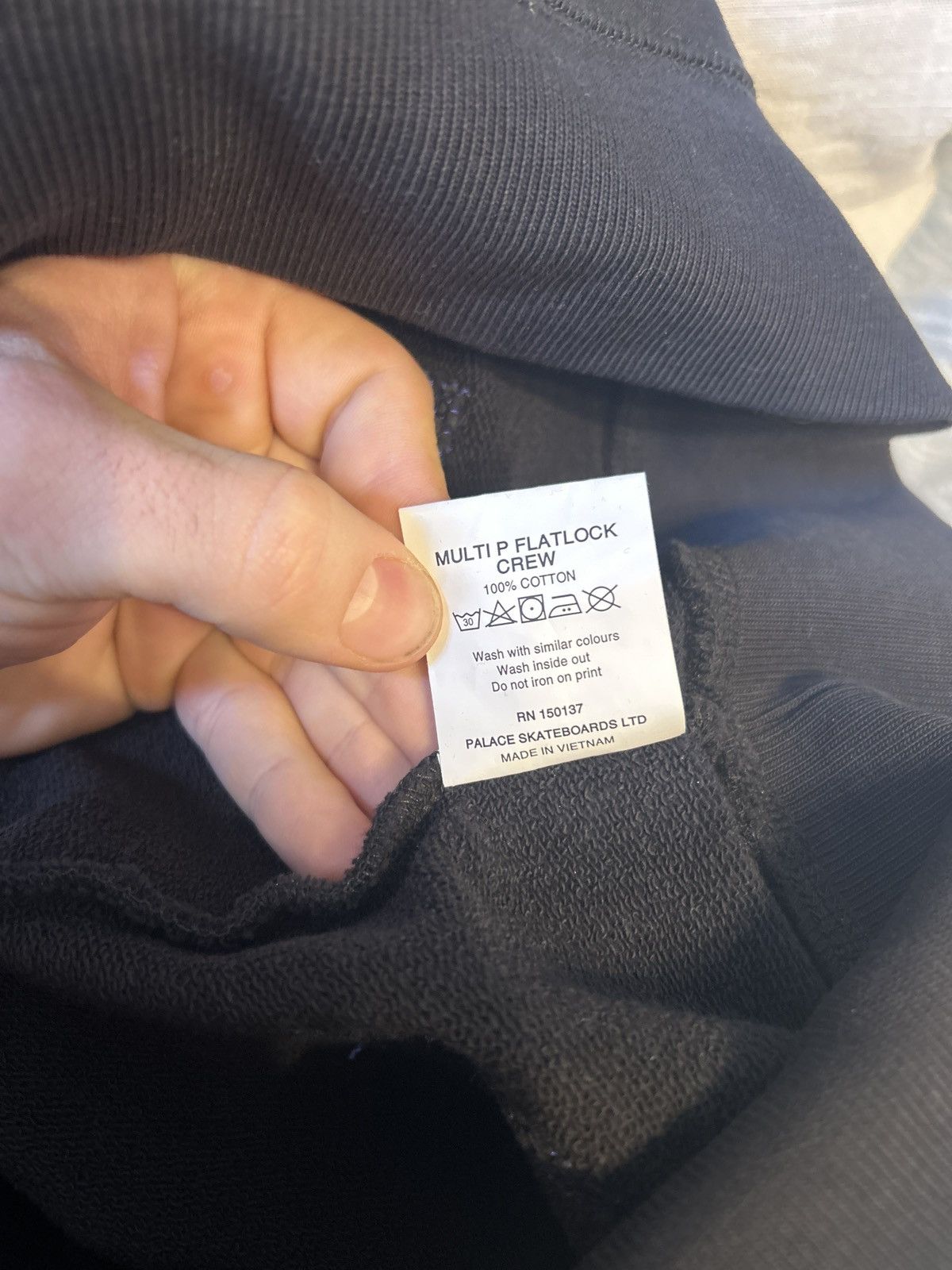 Palace Palace Multi P Flatlock Crew Black Size US L / EU 52-54 / 3 - 4 Thumbnail