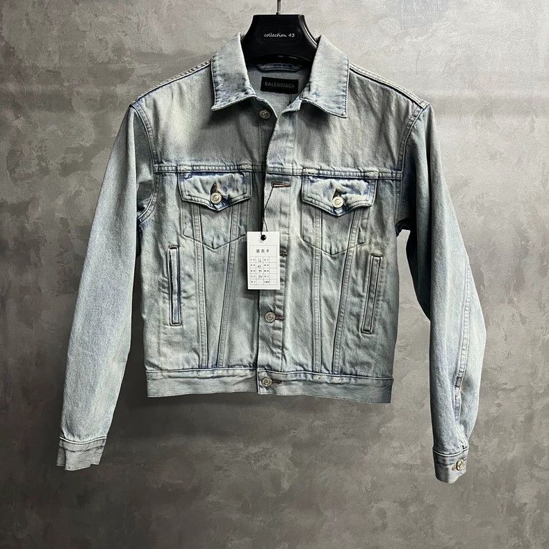 Balenciaga Balenciaga latest blue solid color rhinestone stitching pri Size US XS / EU 42 / 0 - 1 Thumbnail