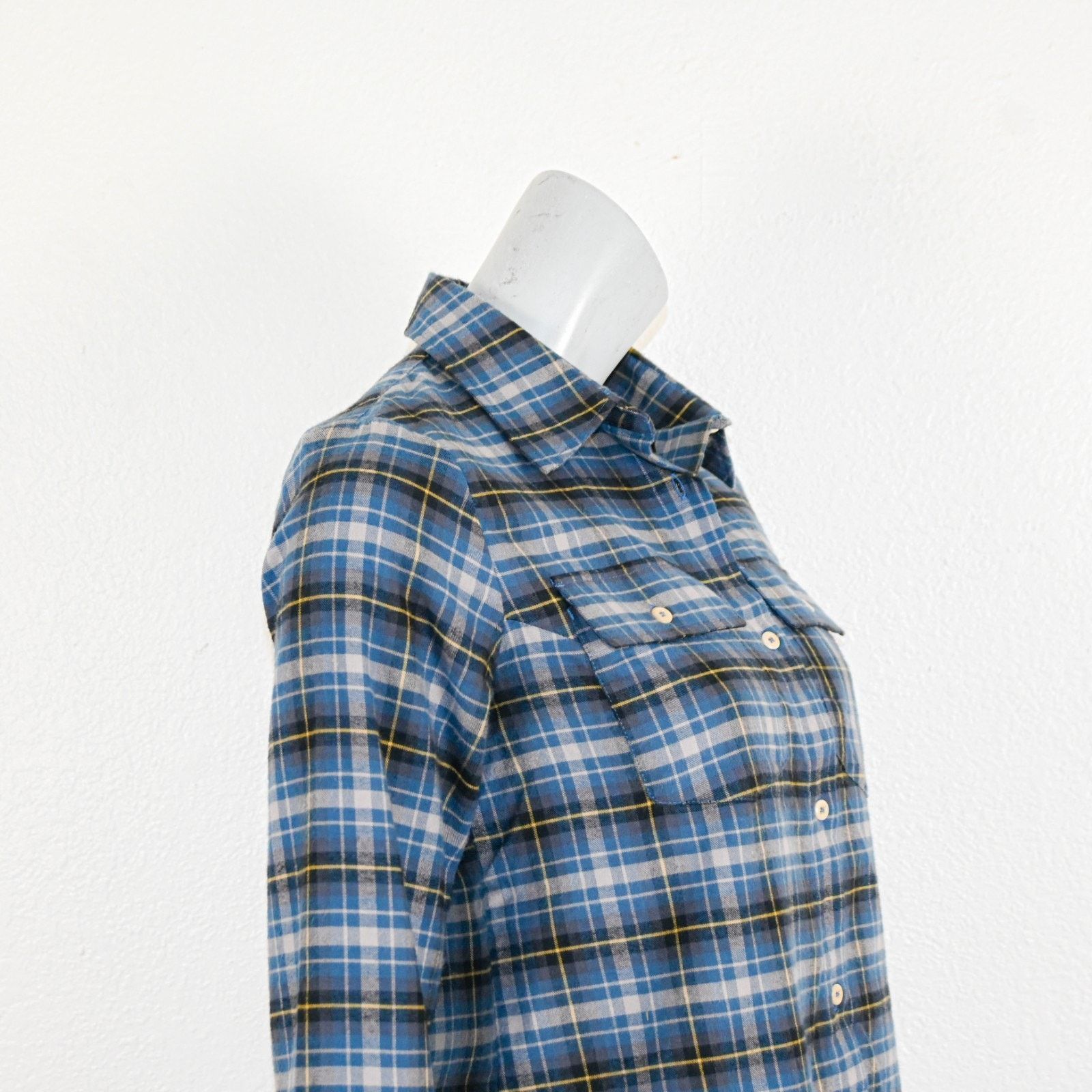 A.P.C. A.P.C. Blue Plaid Button up Flannel Shirt 100% Cotton Size XS / US 0-2 / IT 36-38 - 9 Thumbnail