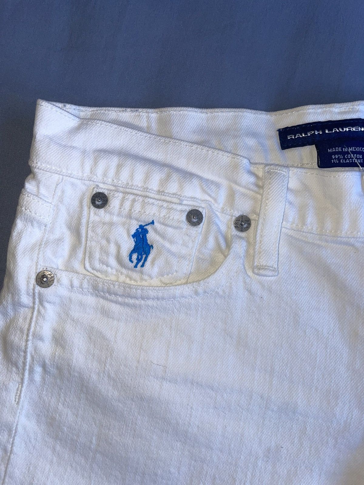 Polo Ralph Lauren Polo Ralph Lauren Sport White Jean Shorts Size 26" / US 2 / IT 38 - 3 Thumbnail
