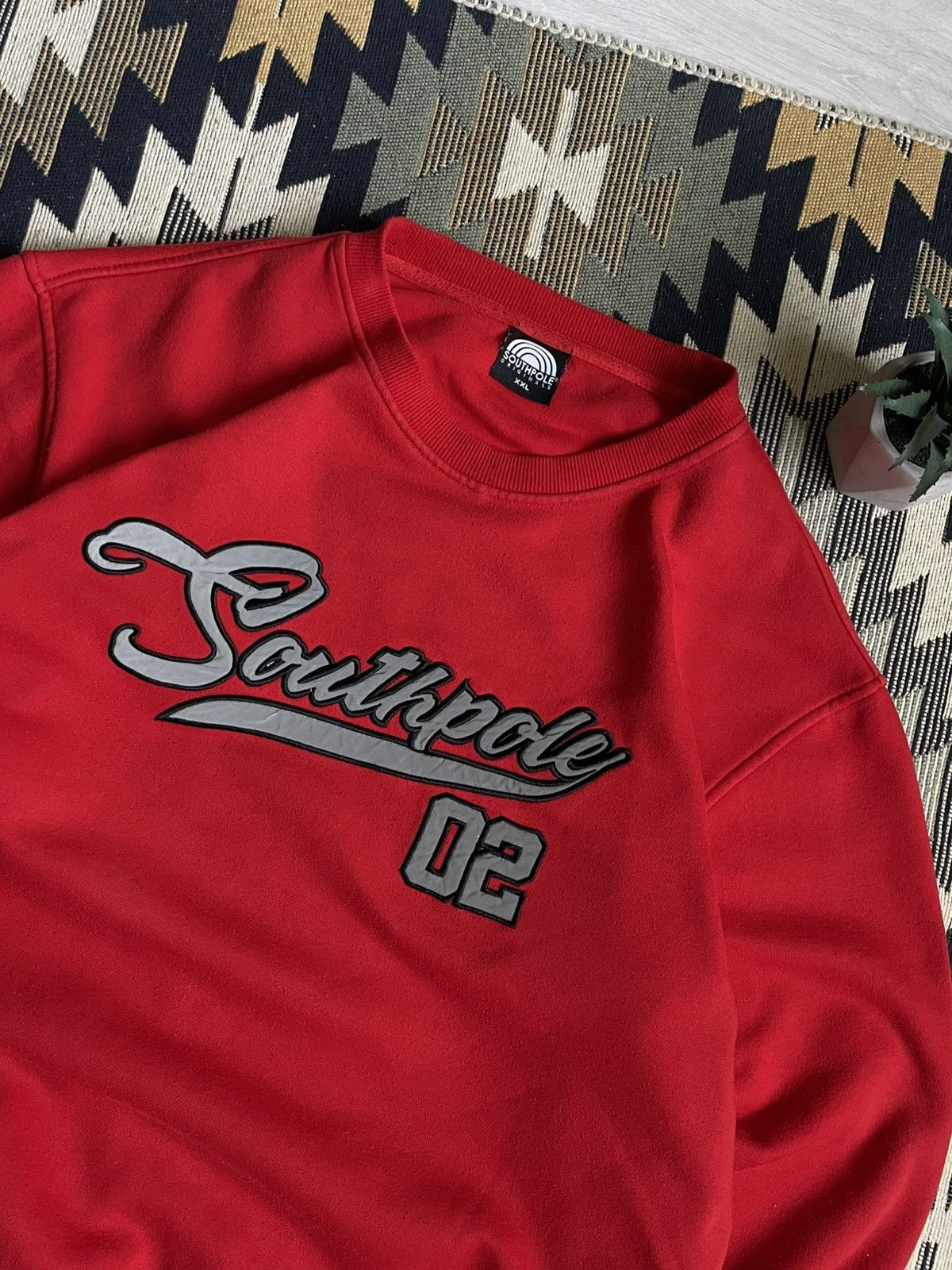 Southpole × Vintage Vintage Southpole Y2K Big Reflective Logo Sweatshirt Size US XL / EU 56 / 4 - 5 Thumbnail