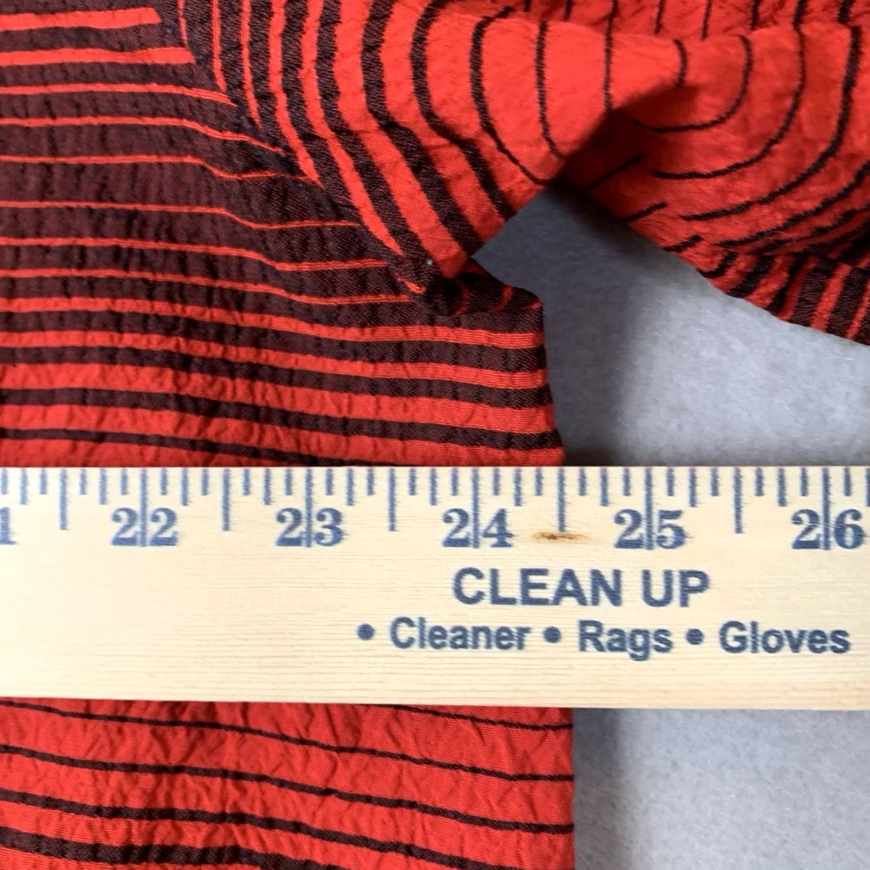 Vintage Ali Miles Tunic Blouse Shirt Woman XL Red 3/4 Sleeve Button Up Collar Crinkle Artsy Solid Vintage No Size XL / US 12-14 / IT 48-50 - 6 Thumbnail