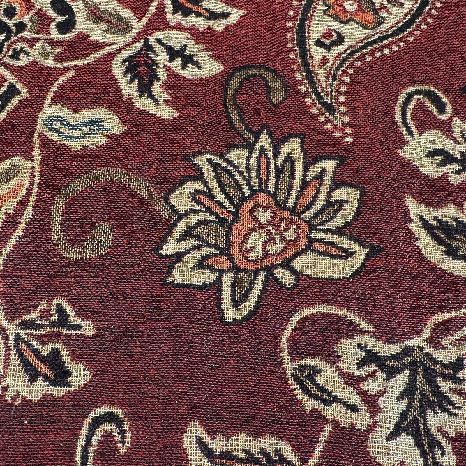 Other Paisley Floral Scarf Red Multicolor Fringe Sparkly Elegant Size ONE SIZE - 13 Thumbnail