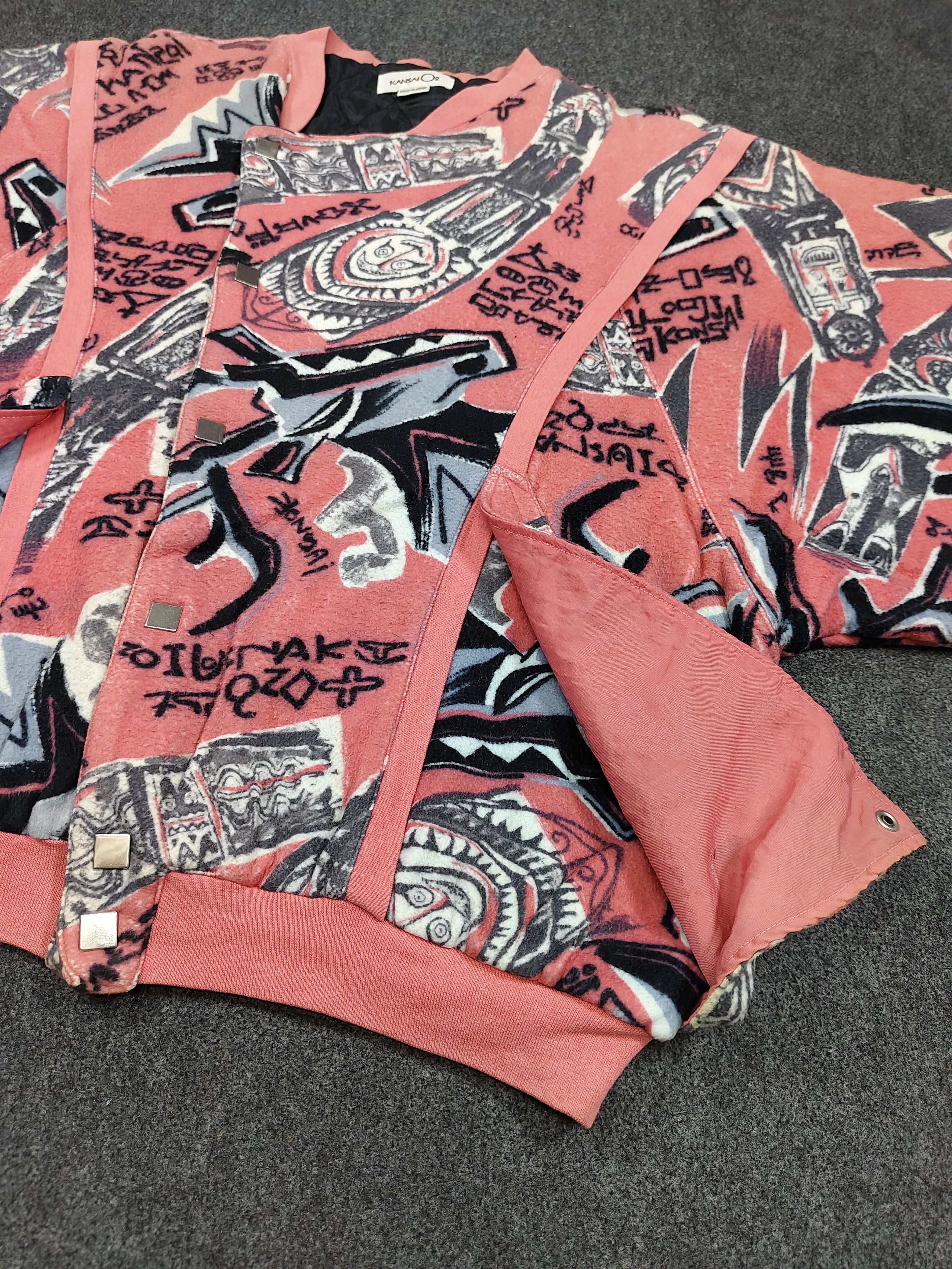 Kansai Yamamoto 80s Kansai O2- Archive Culture Art Graphic Bomber Jacket Size US M / EU 48-50 / 2 - 8 Thumbnail