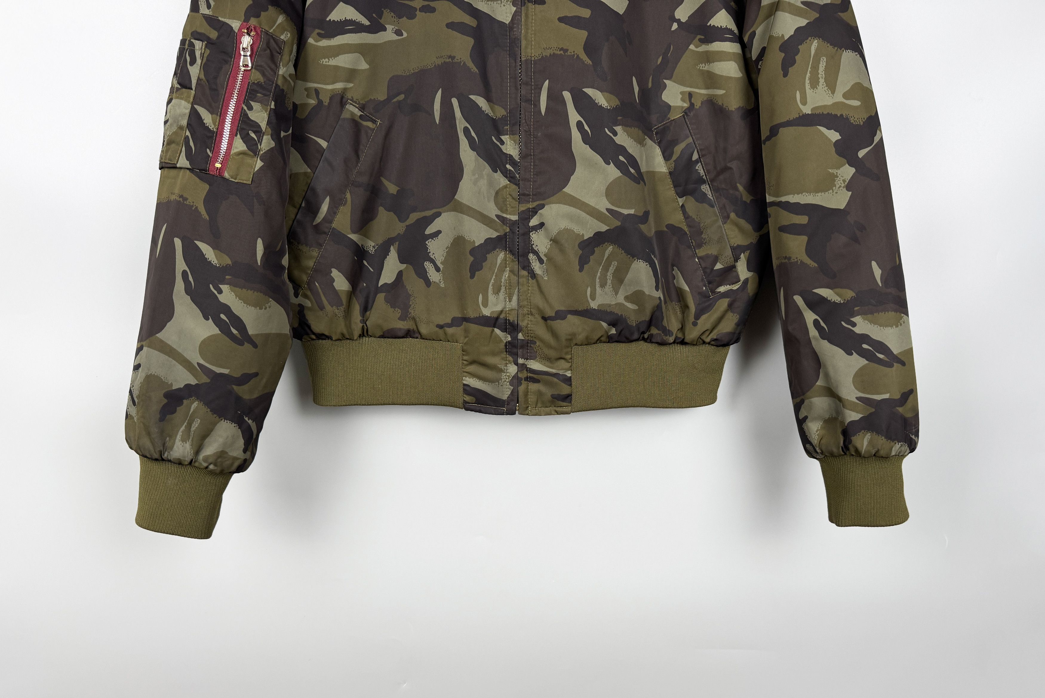 Ganni GANNI Camo Camouflage Womens Bomber Jacket Size S / US 4 / IT 40 - 6 Thumbnail
