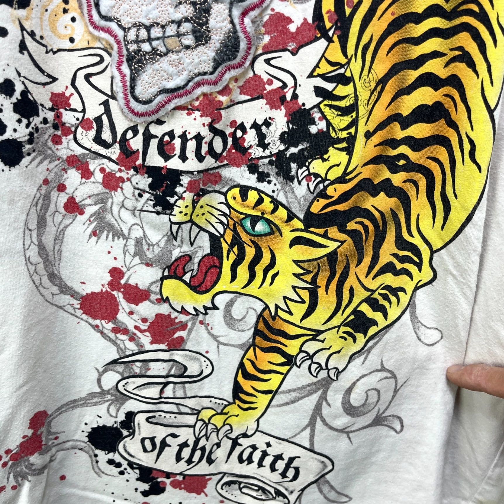 Pepe Jeans VINTAGE Pepe Jeans Shirt 3XL Mens White Cotton Tiger Logo 90s Long Sleeve Baggy Crew Neck Size US XXL / EU 58 / 5 - 7 Thumbnail